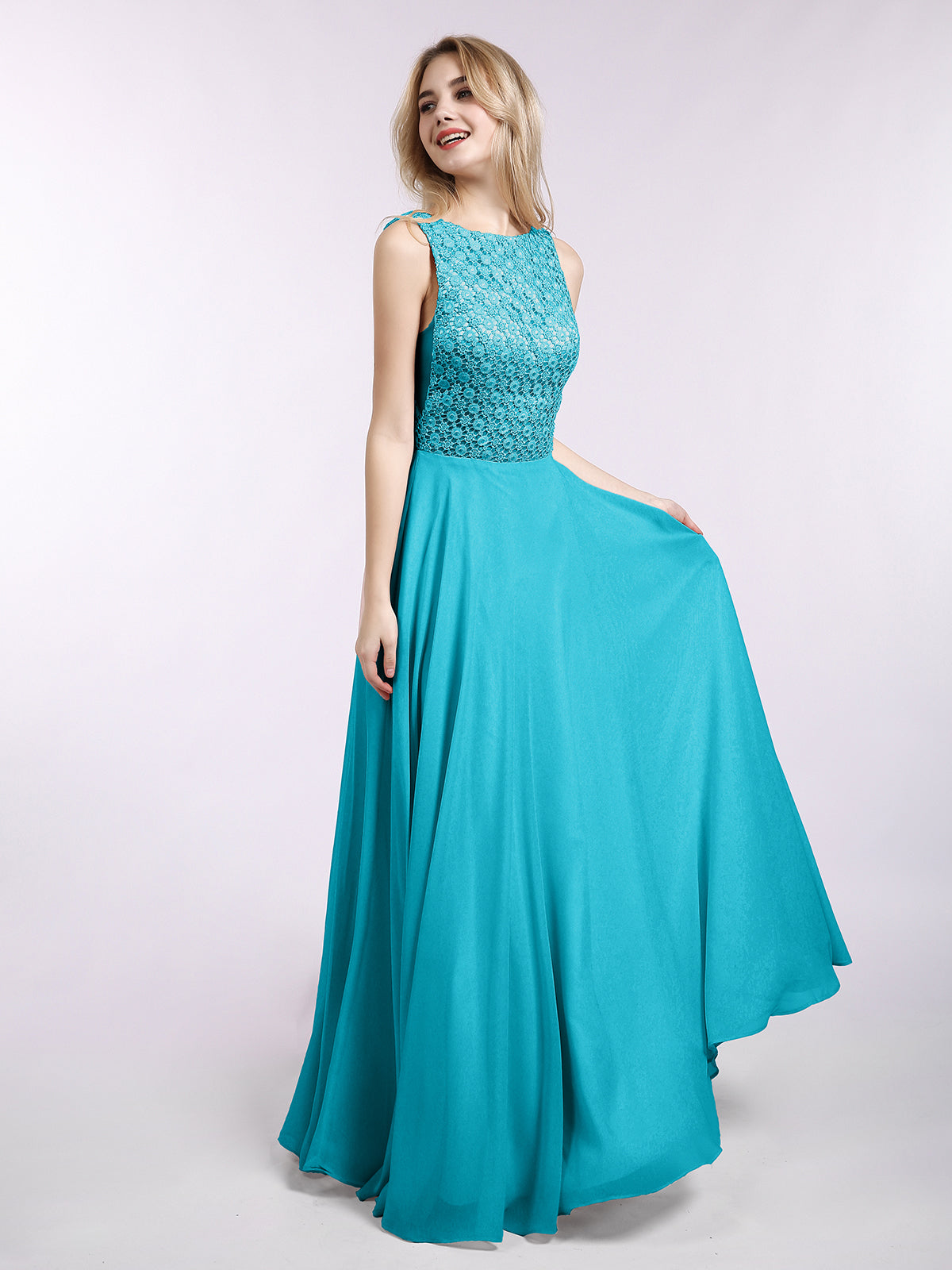 Long Chiffon Strapless Gowns with Sweethart Jade Plus Size