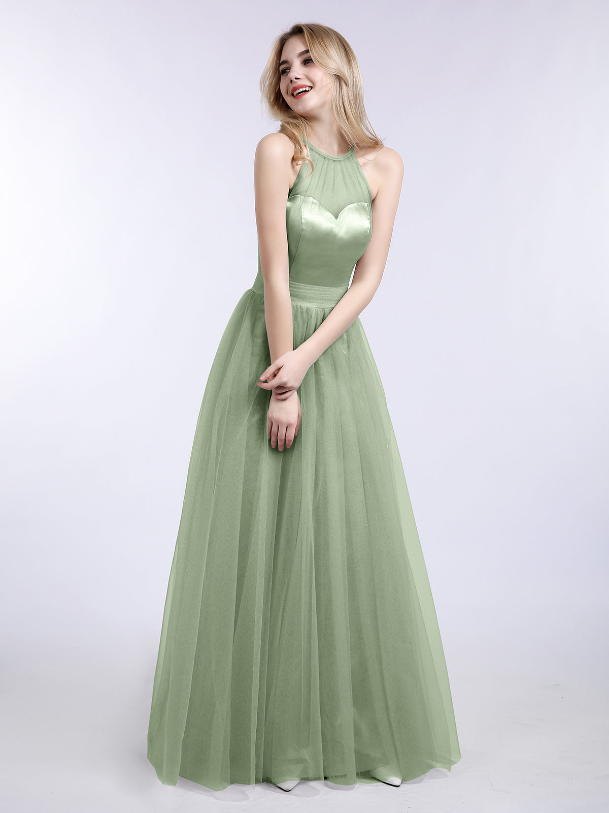 Tulle Dusty Sage Green Dress Azazie Laurie Tulle Dusty Sage Green Dress Azazie Laurie