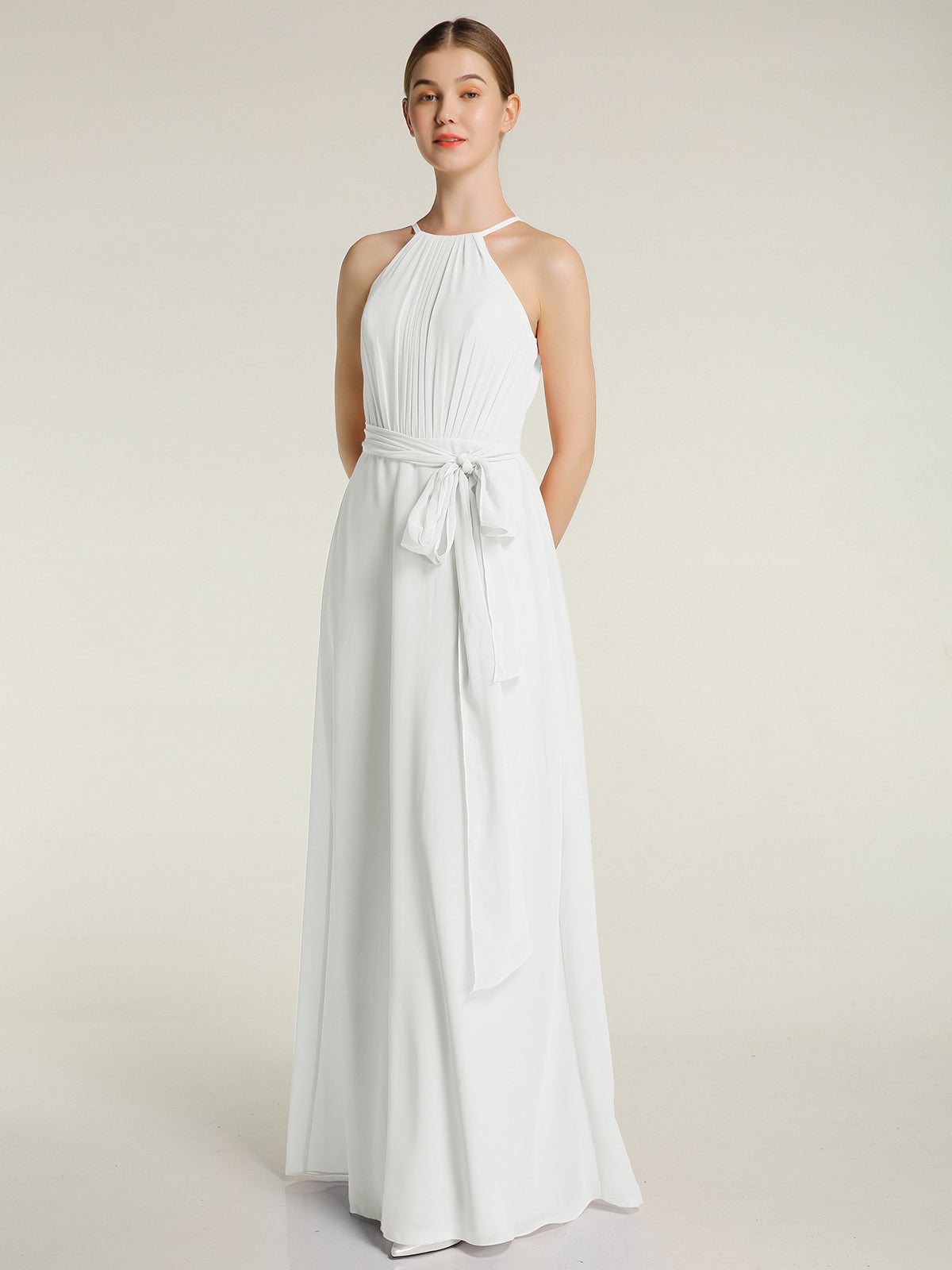 slim fit dress slacks Grecian Halter Trumpet Wedding Dress main image 1