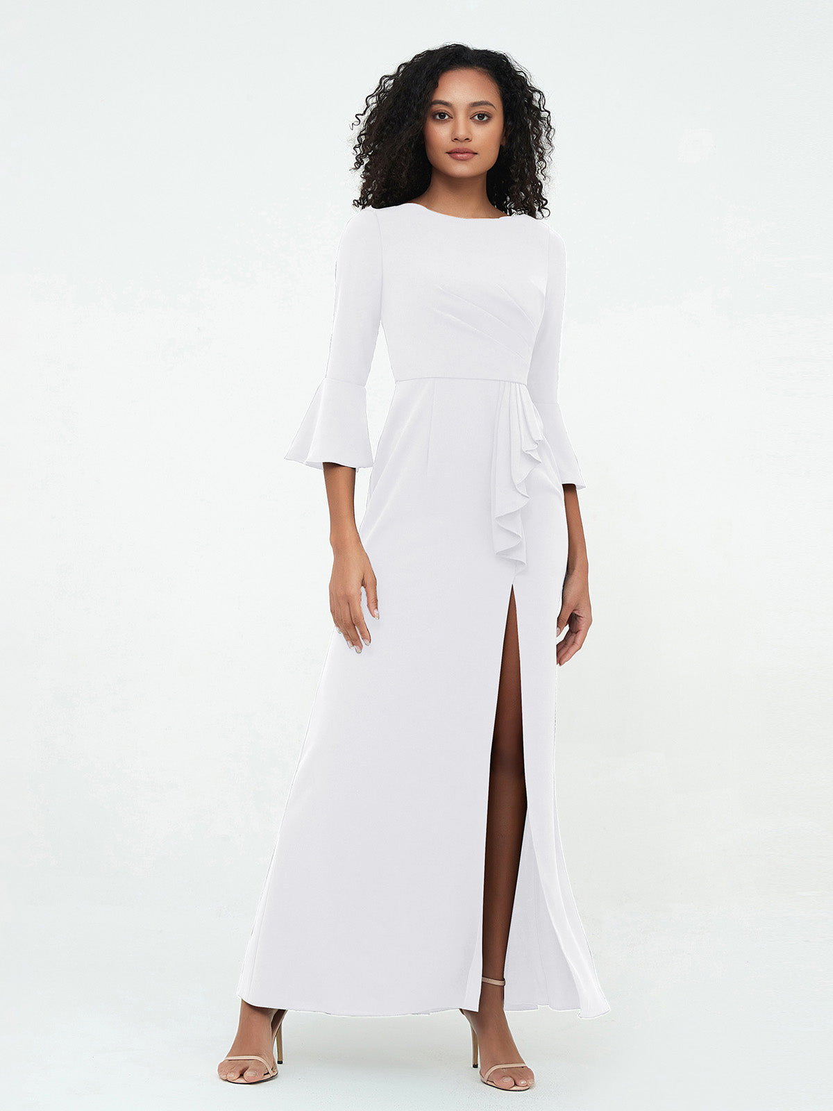 Mermaid Jersey Trumpet Sleeves Dresses Lilac Plus Size