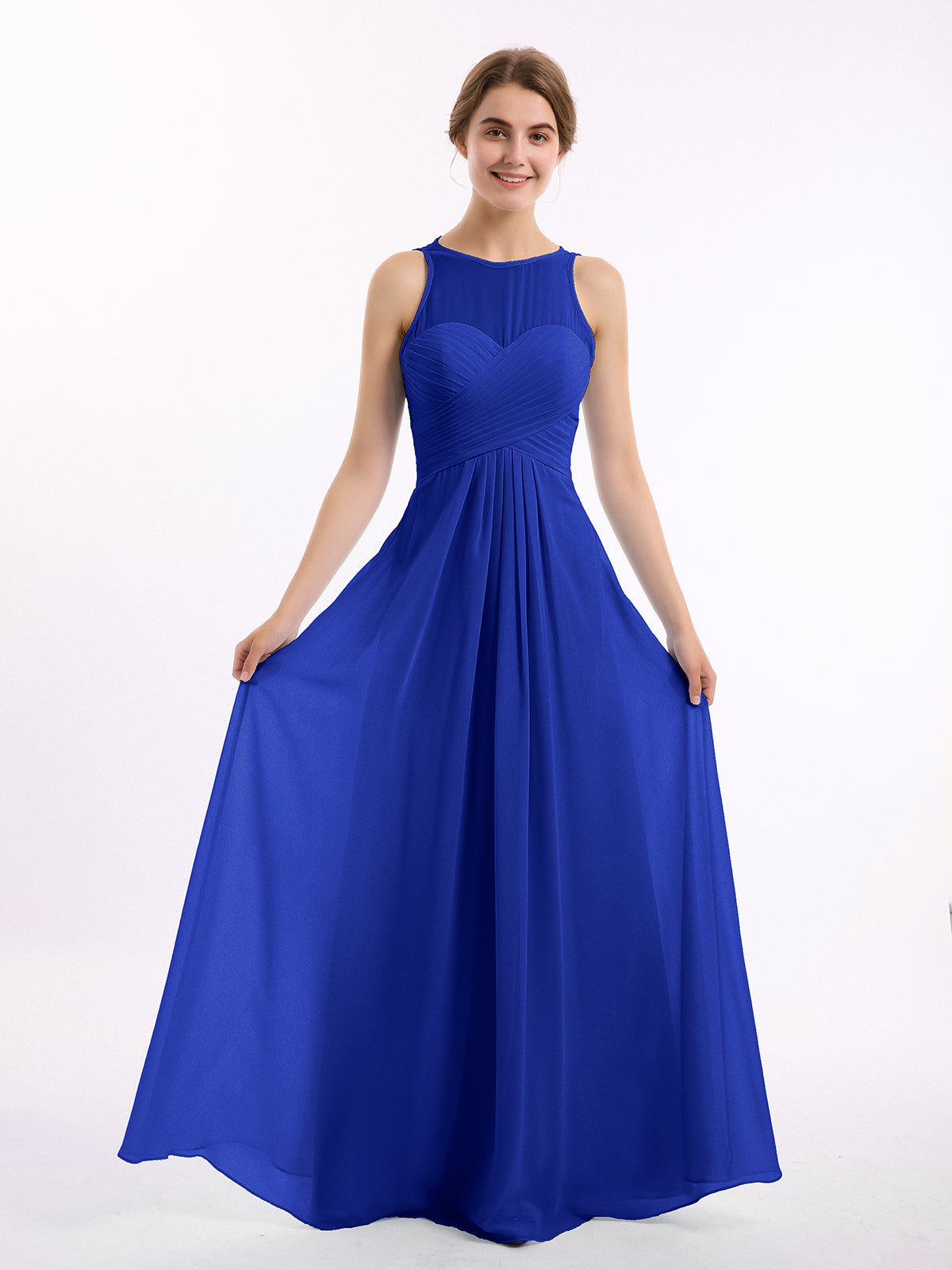 blue satin maxi dress Blaise Navy Satin Prom Dress - US 0 main image 0
