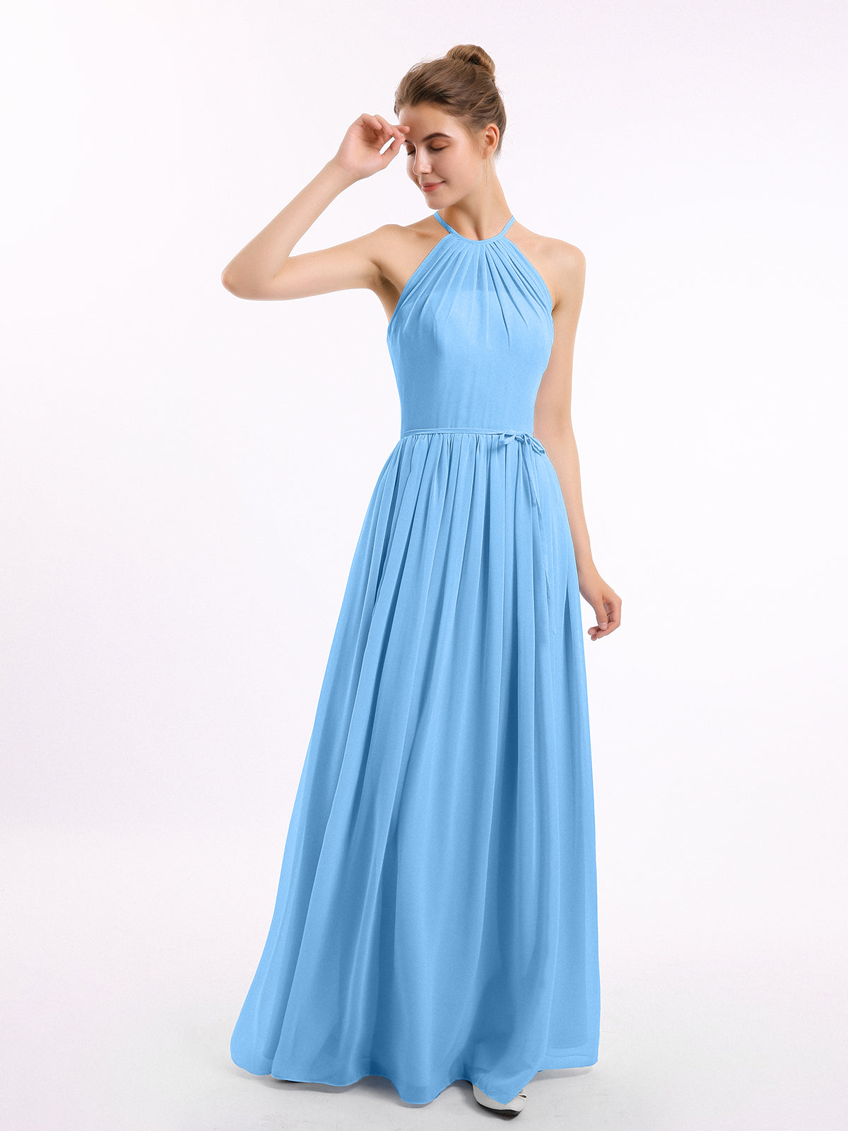 Halter Top Chiffon Dresses