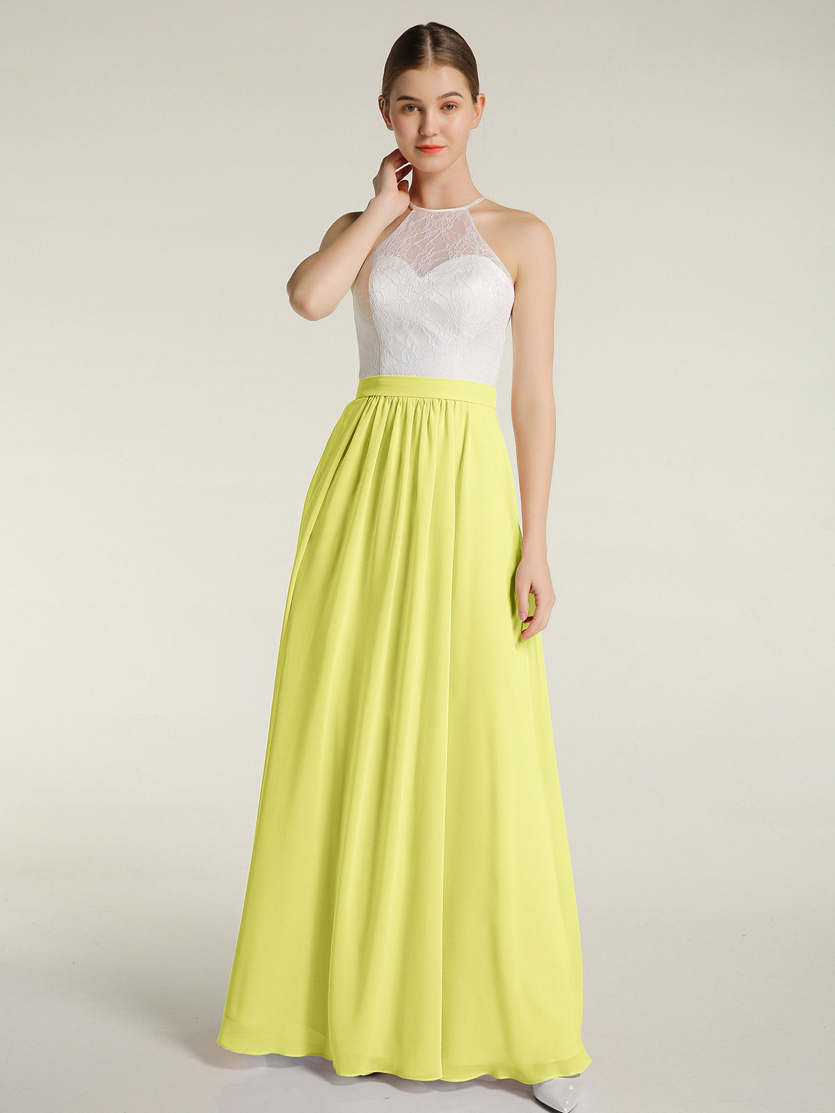Chiffon with Appliqued Long Dresses Daffodil Plus Size main image 0