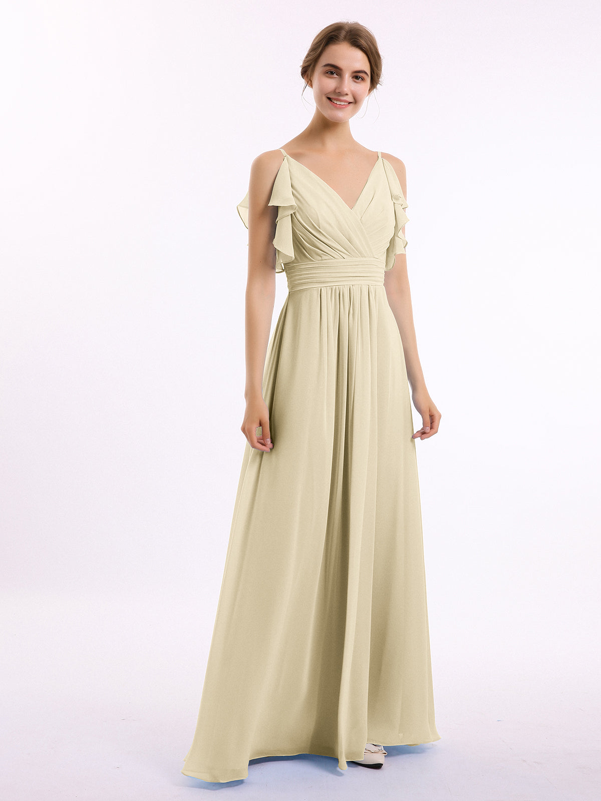 sachin and babi light blue dress 15 Modest Bridesmaid Dresses that are Elegant and Timeless main image 0
