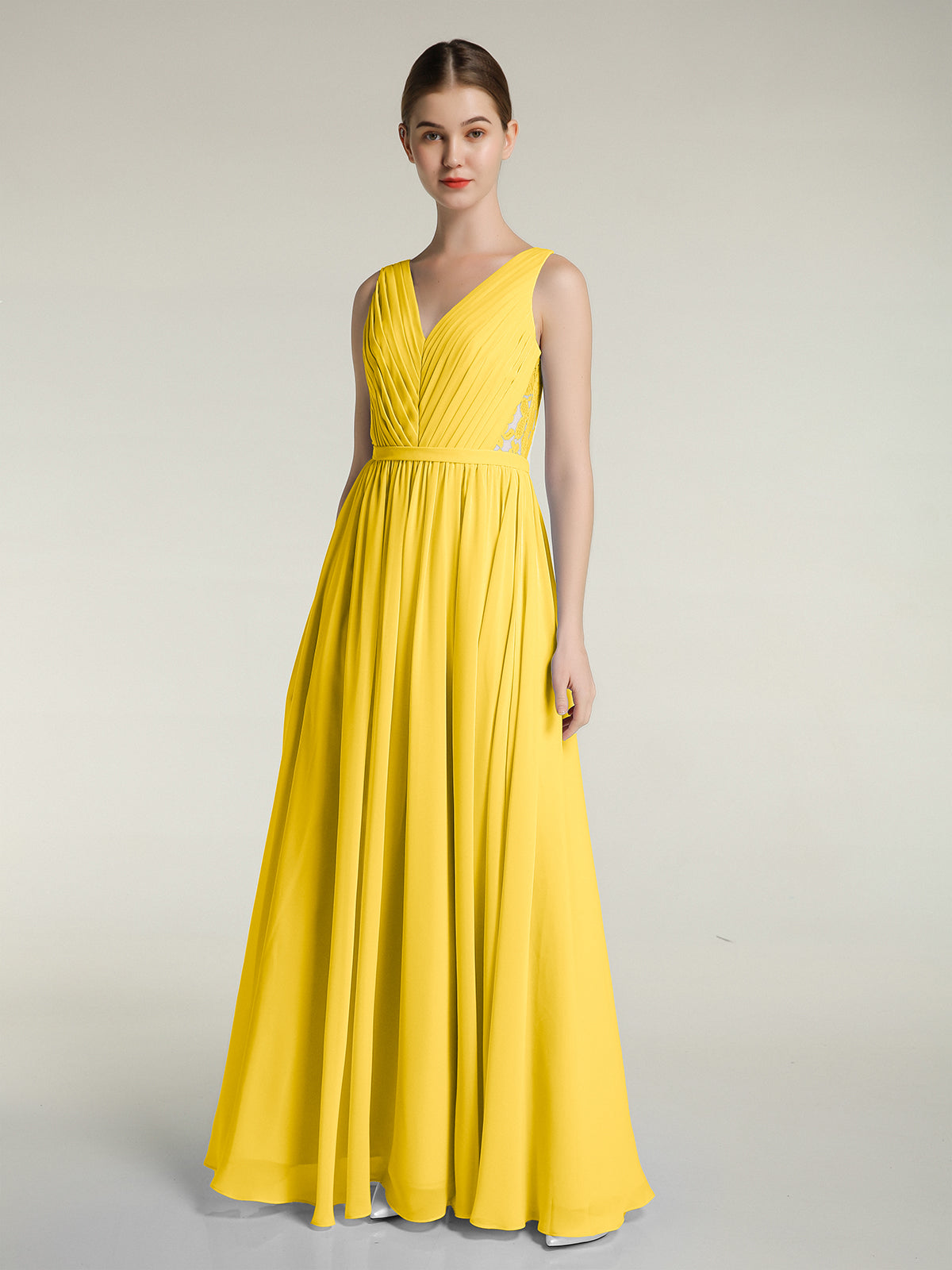 Lace Top and Tulle Skirt Full Length Dress Marigold Plus Size