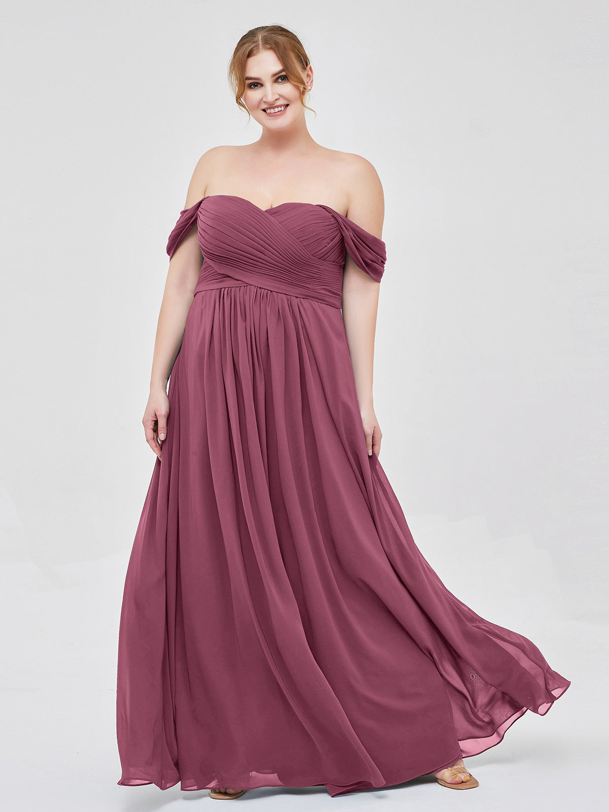 BABARONI Off the Shoulder Empire Bridesmaid Dresses Mulberry, Mulberry / US0 BABARONI Off the Shoulder Empire Bridesmaid Dresses Mulberry, Mulberry / US0