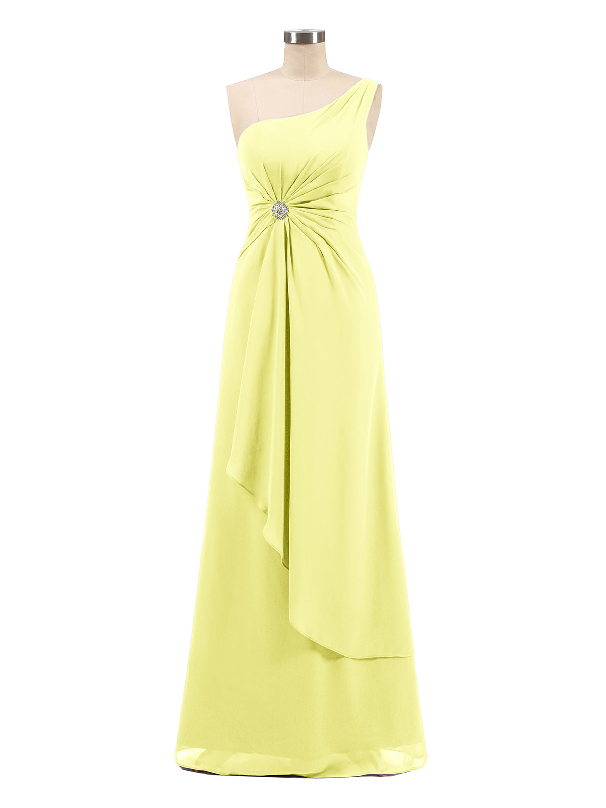 Sweetheart Chiffon Dresses with CASCADE SKIRT Daffodil Plus Size