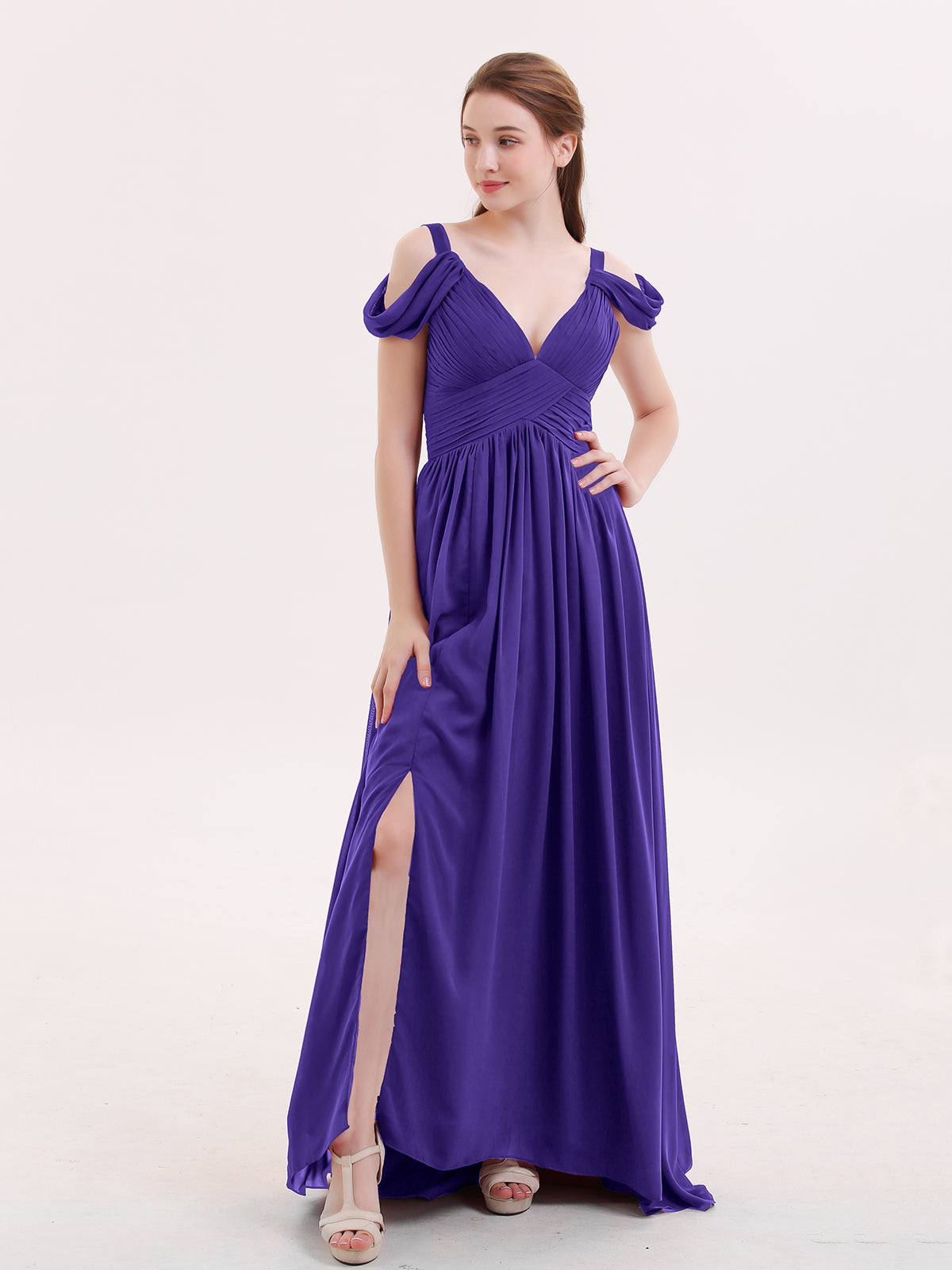 regency chiffon dress Sheath/Column One Shoulder Regency Chiffon Long Prom Dresses Cheap Eve   SELINADRESS