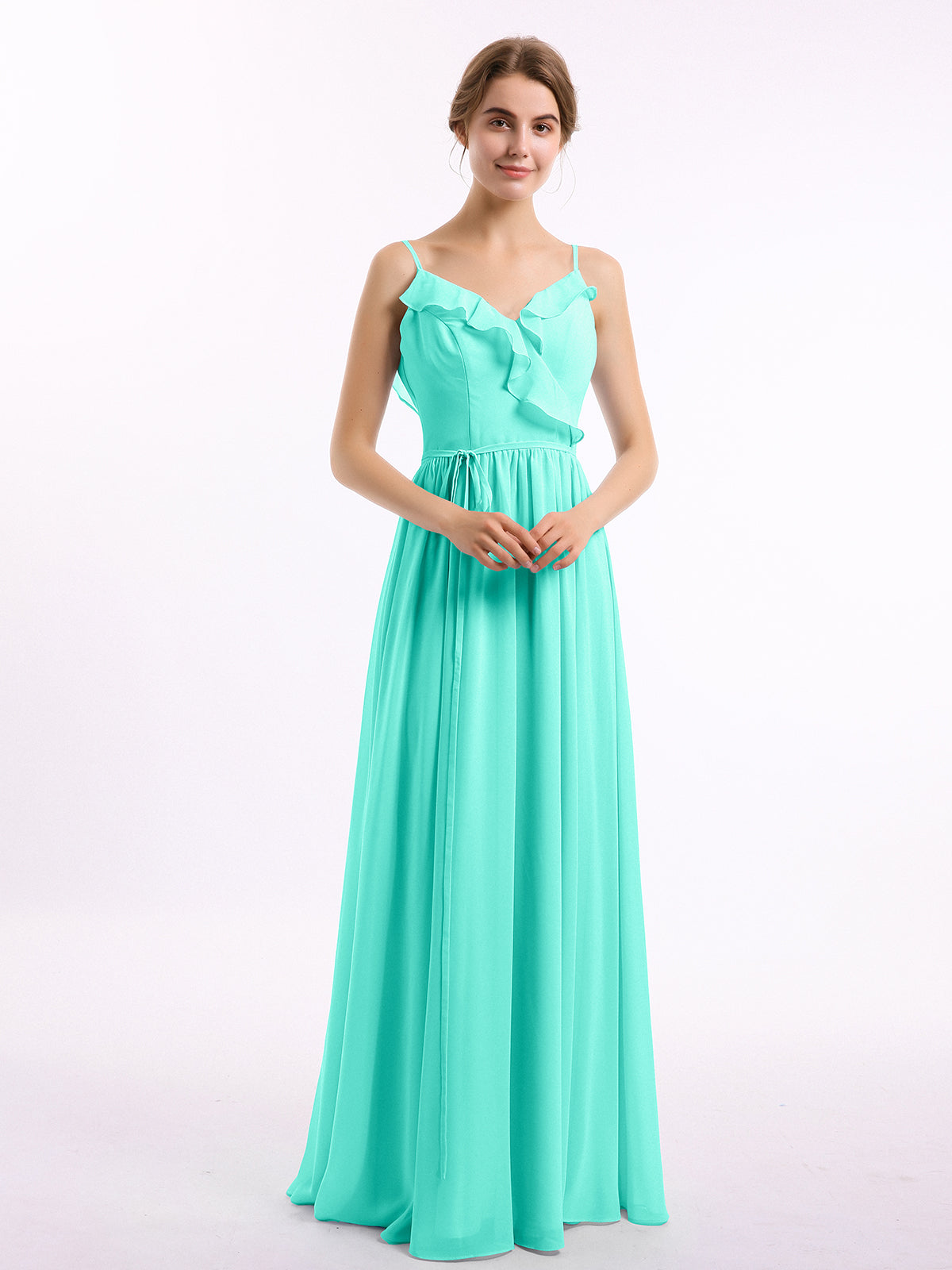 Strapless Short Chiffon Gonws with Sweetheart Spa Plus Size main image 1