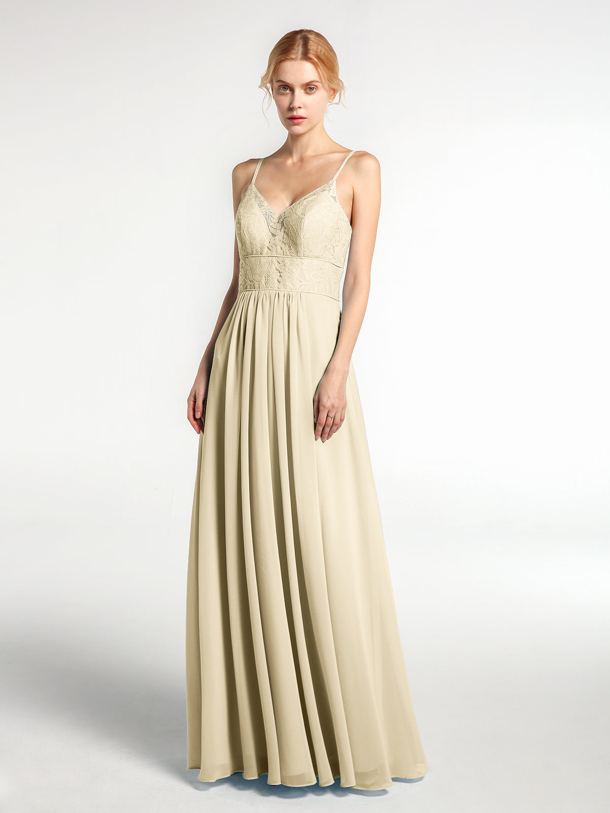 Spaghetti Strap CHIffon Long Dresses Royal Blue Plus Size