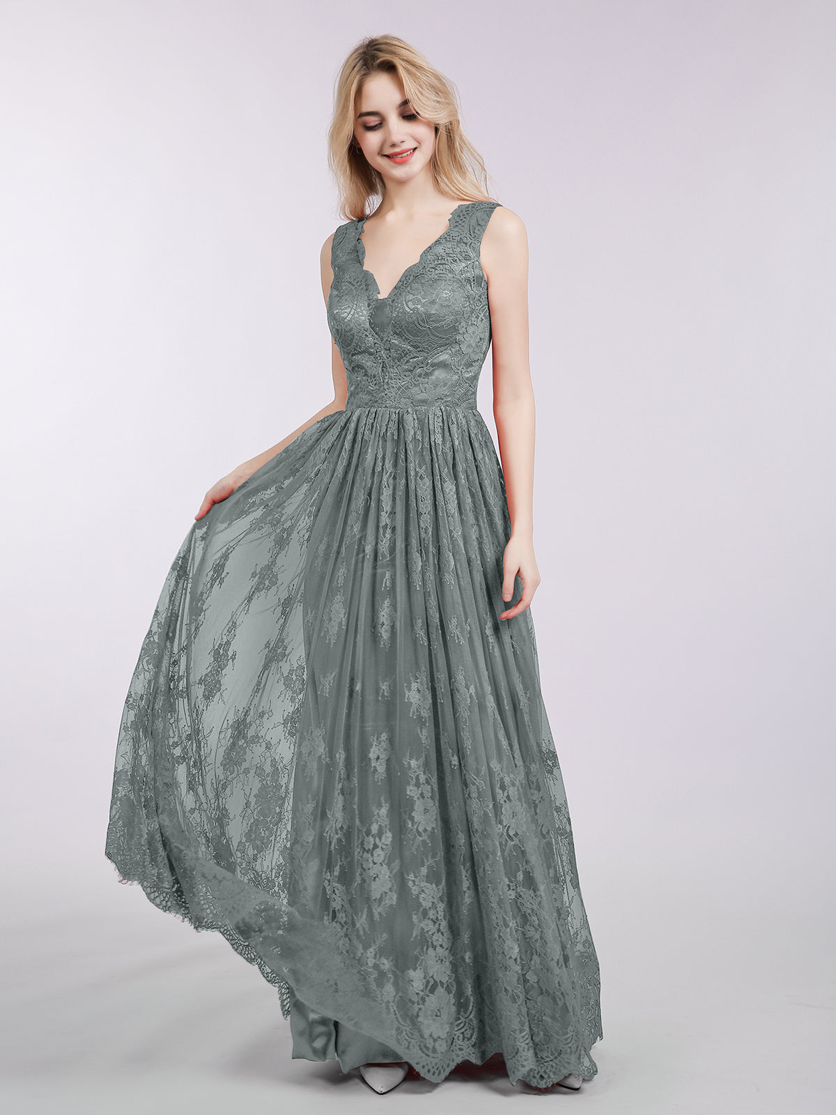 Lace Dress Steel Gray Formal Dress Elizabeth K GL1537 Prom Dress Silver NewYorkDress Lace Dress Steel Gray Formal Dress Elizabeth K GL1537 Prom Dress Silver NewYorkDress