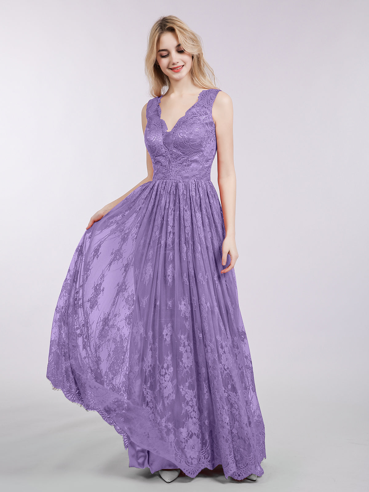Chiffon Long Dresses with V Neckline Tahiti Plus Size