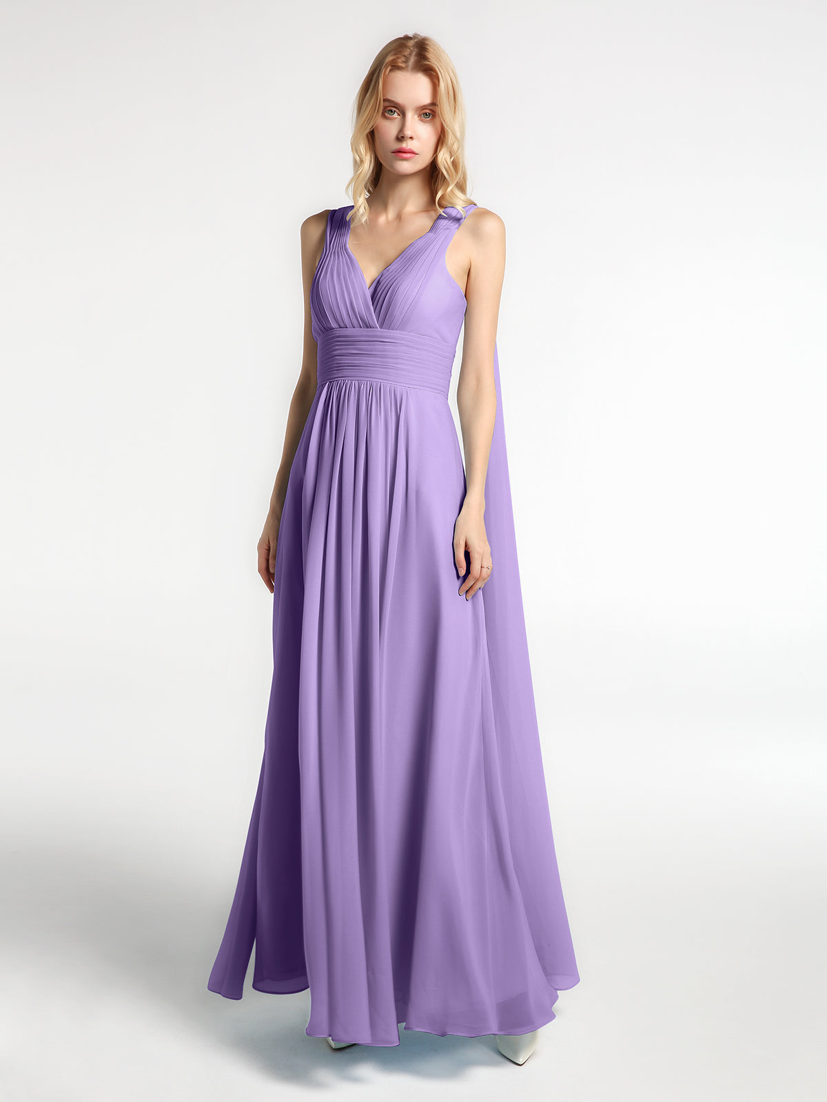 Halter Chiffon Gown Triangular Open Back Cabernet Plus Size