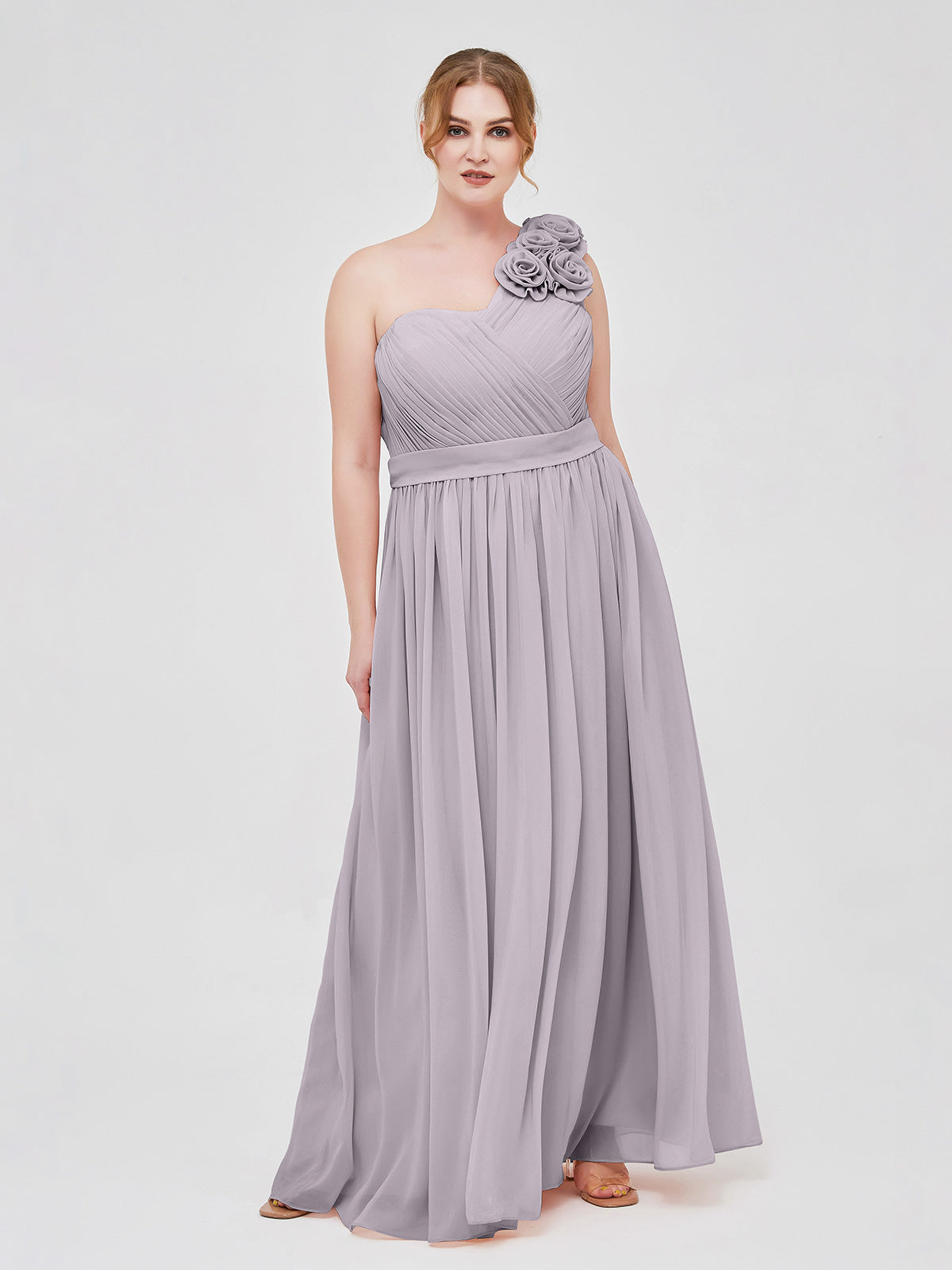 Strapless Chiffon Full Length Dresses Dusk Plus Size