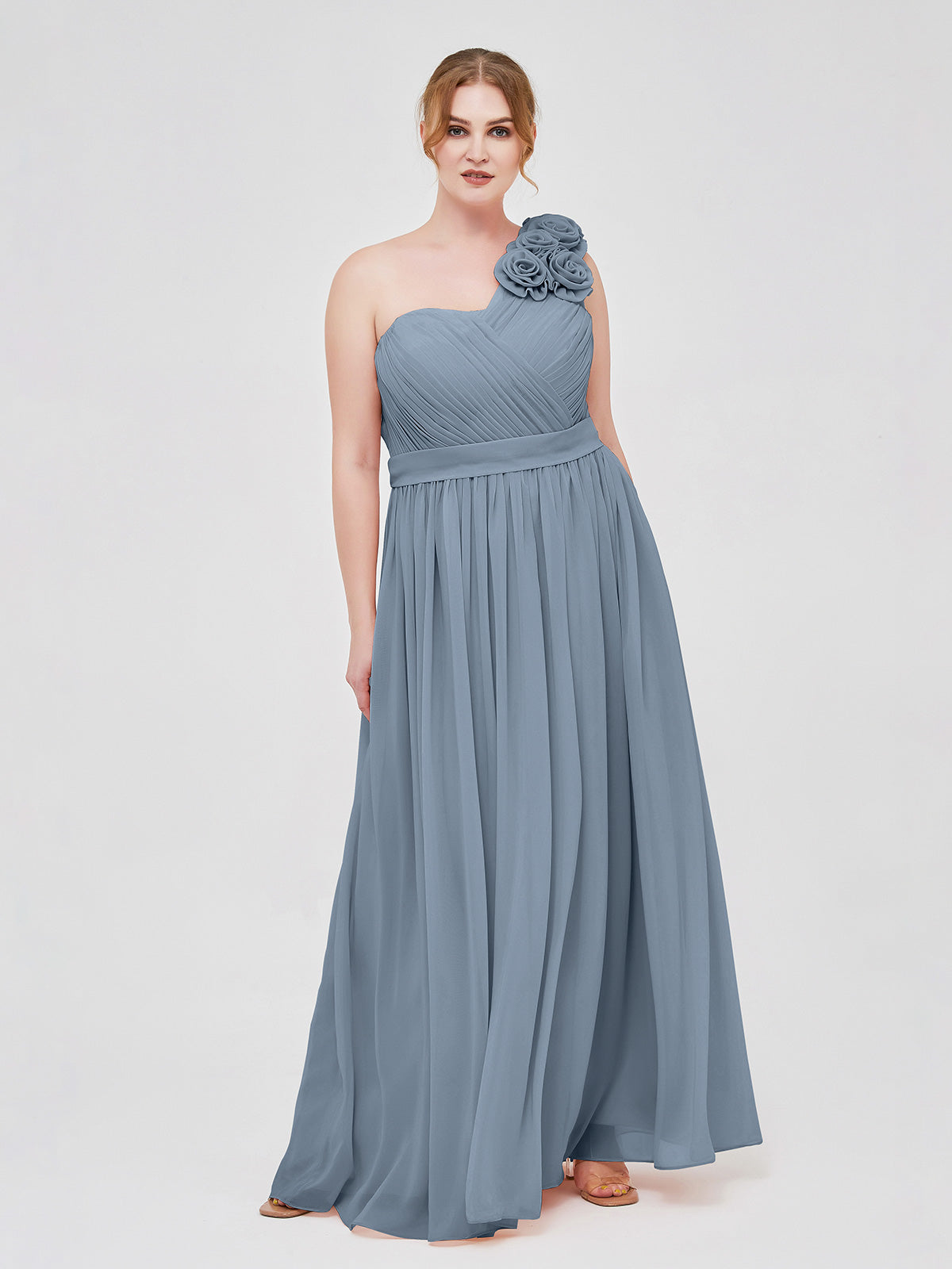 Strapless Sweetheart Neck Short Dresses Dusty Blue Plus Size main image 1