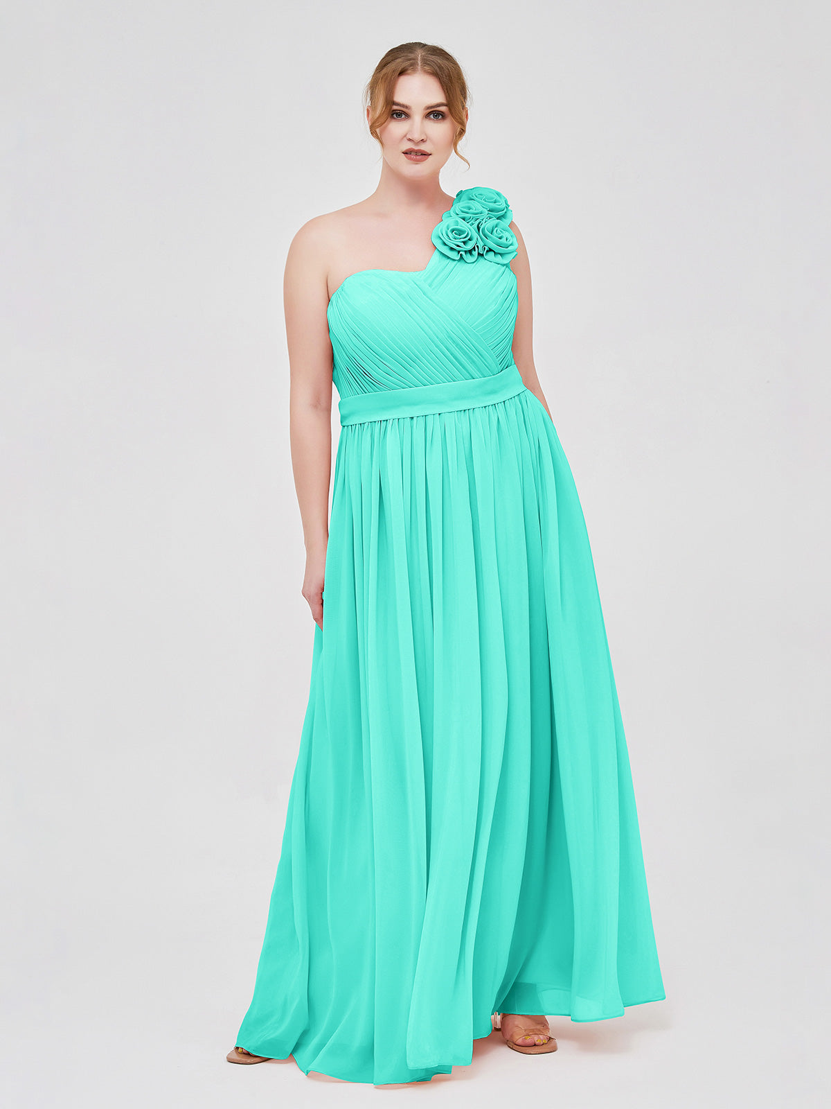 Short Chiffon Strapless Bridesmaid Gowns Spa Plus Size