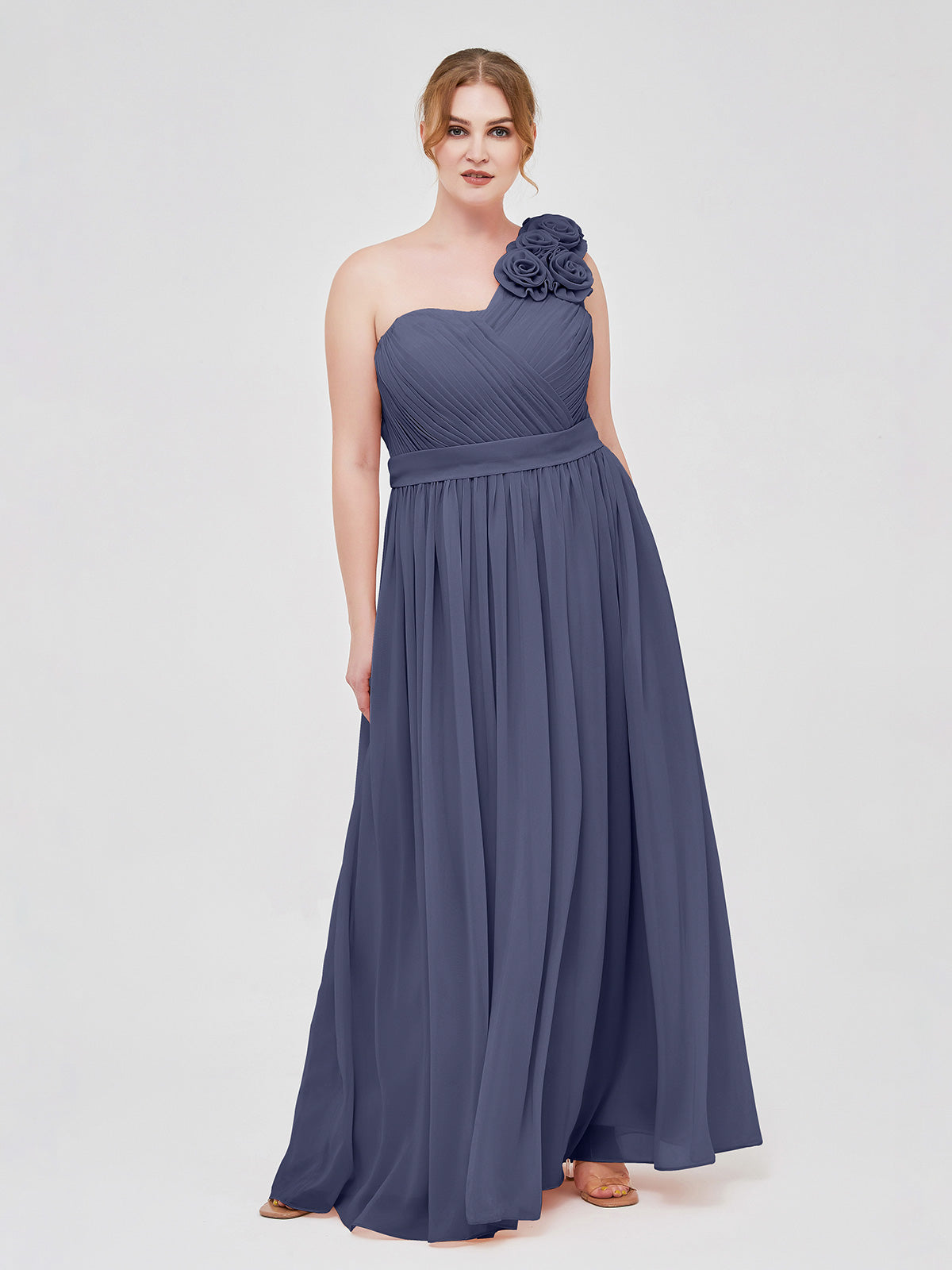 Strapless Chiffon Full Length Gowns Stormy Plus Size
