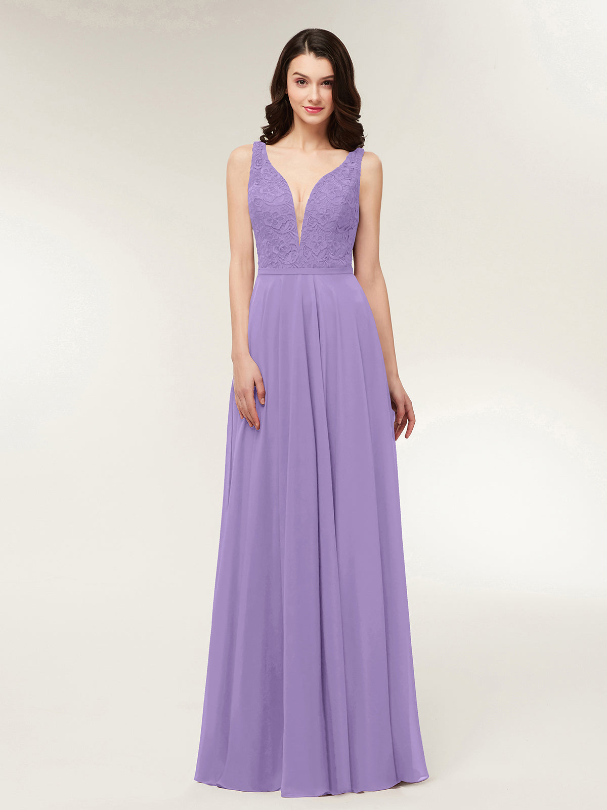 Lace and Chiffon Dresses with Open Back Tahiti Plus Size