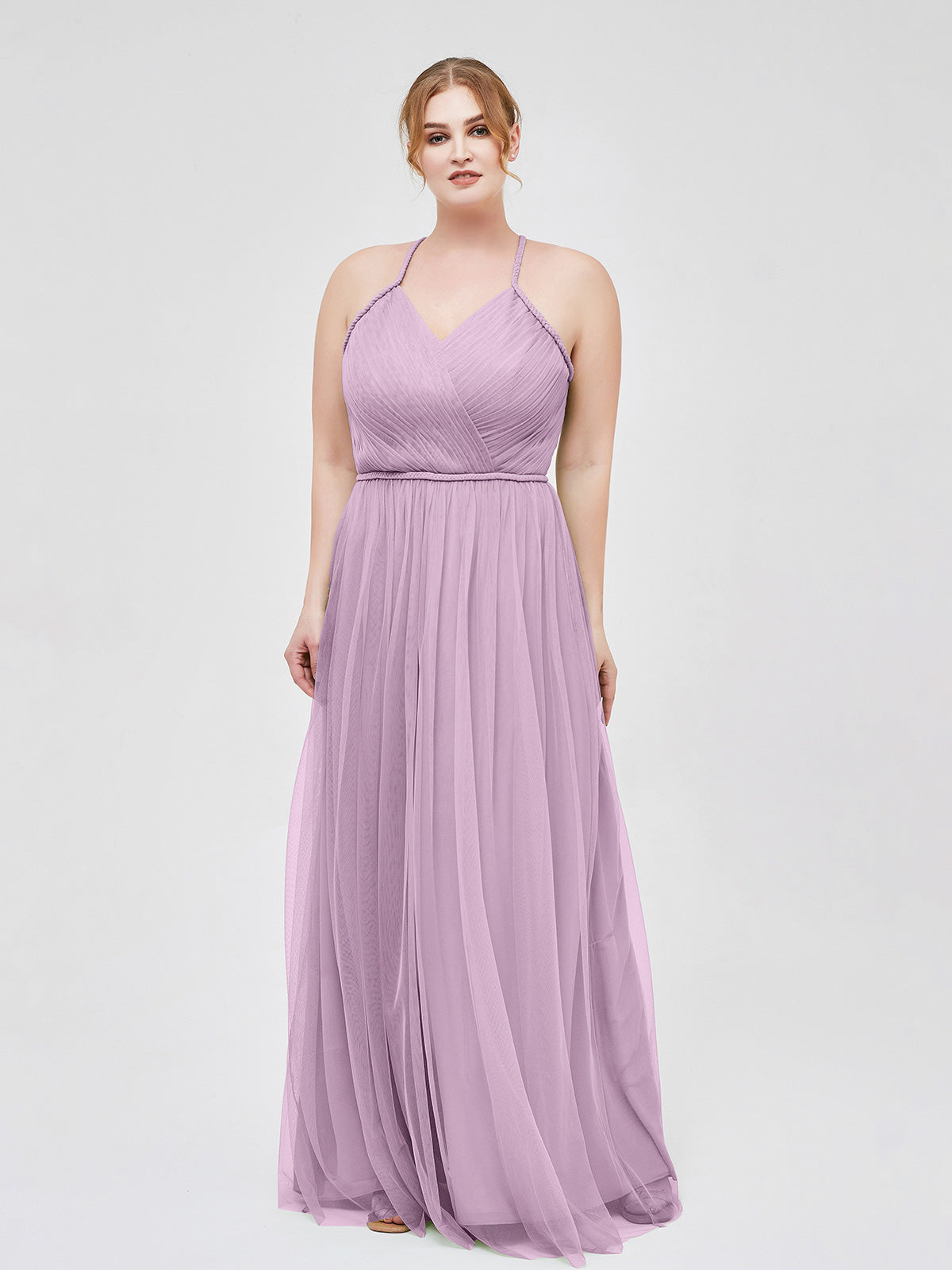 Straplesses Chiffon Maxi Dresses with Bow Wisteria Plus Size main image 1