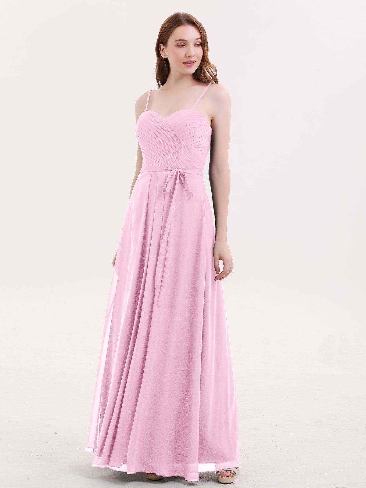 Chiffon Strapless Dresses with Sweetheart Candy Pink Plus Size main image 1