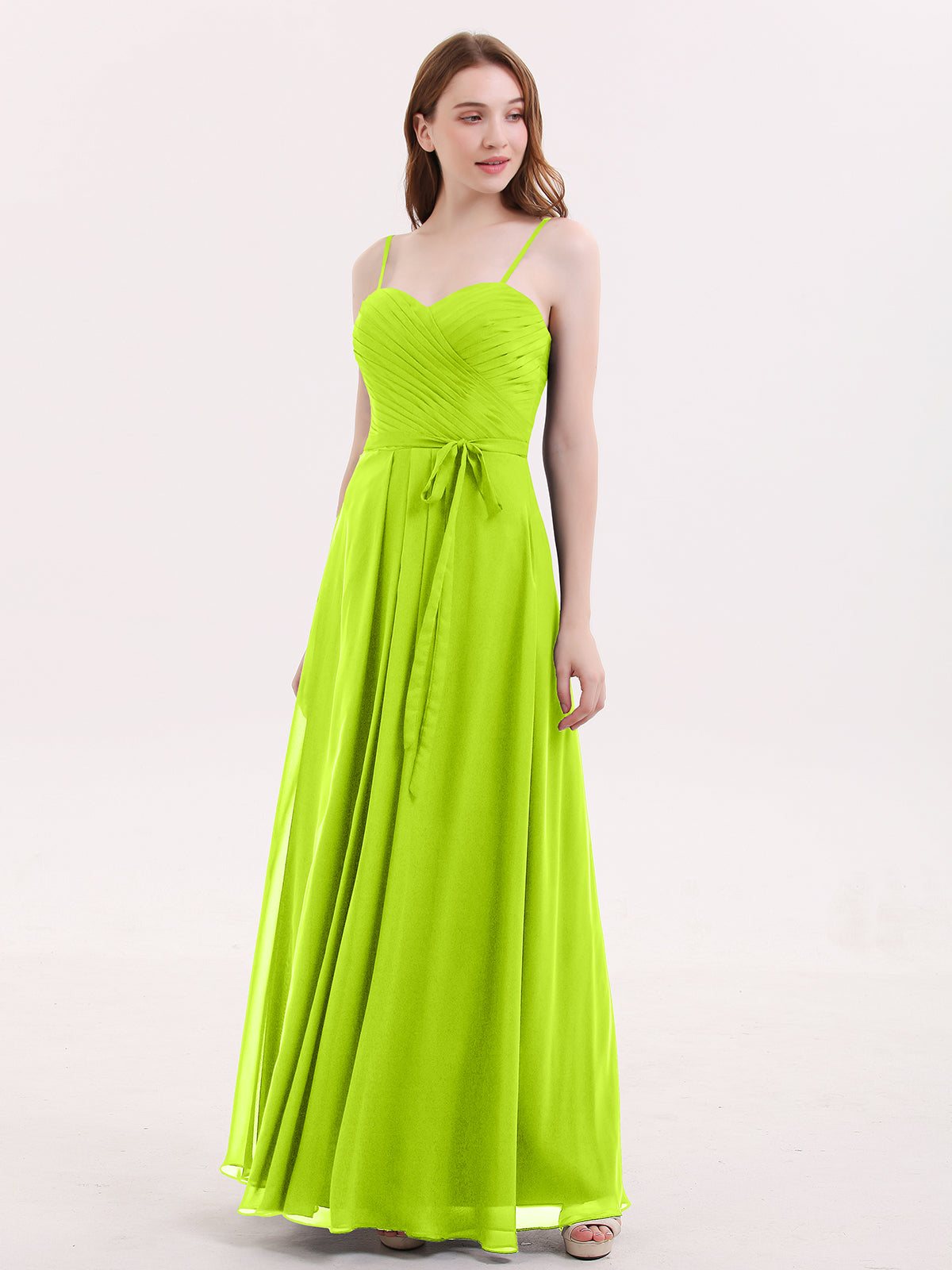 Chiffon Strapless Dresses with Sweetheart Lime Green Plus Size main image 1