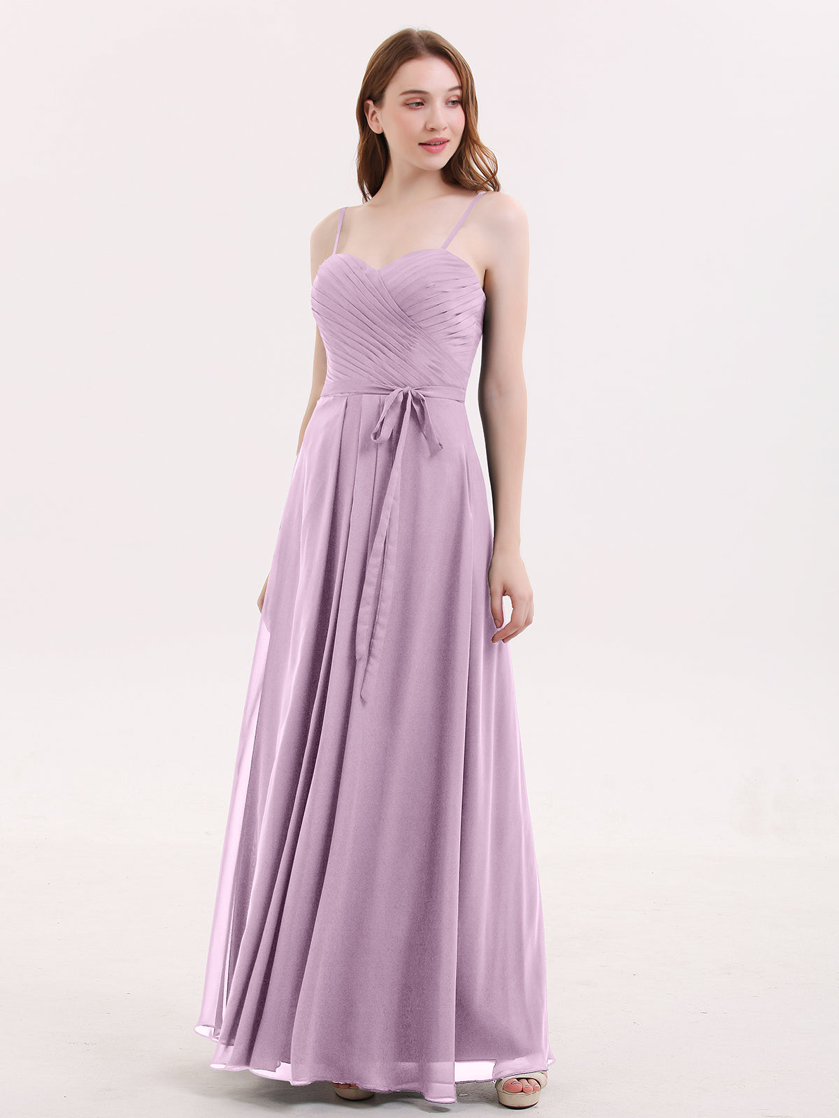 Full Length Chiffon Gowns with Illusion Neck Wisteria Plus Size