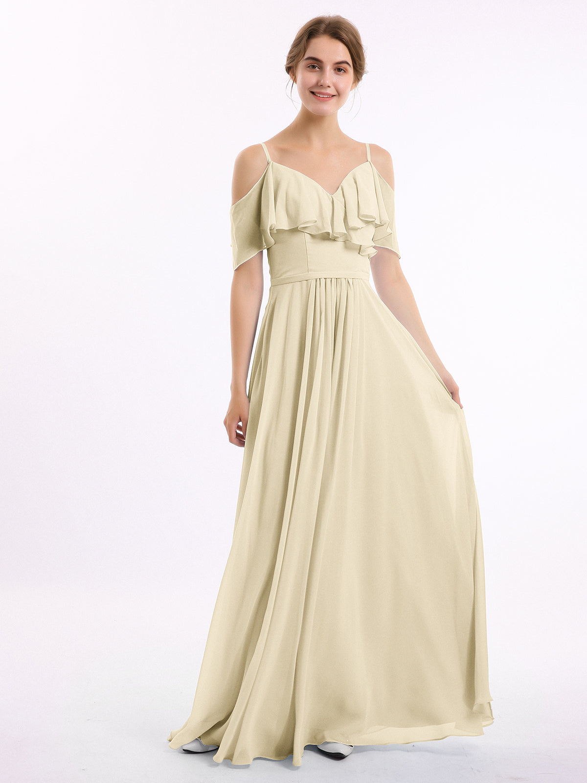Chiffon Bridesmaid Dresses with Spaghetti Strap Cabernet Plus Size