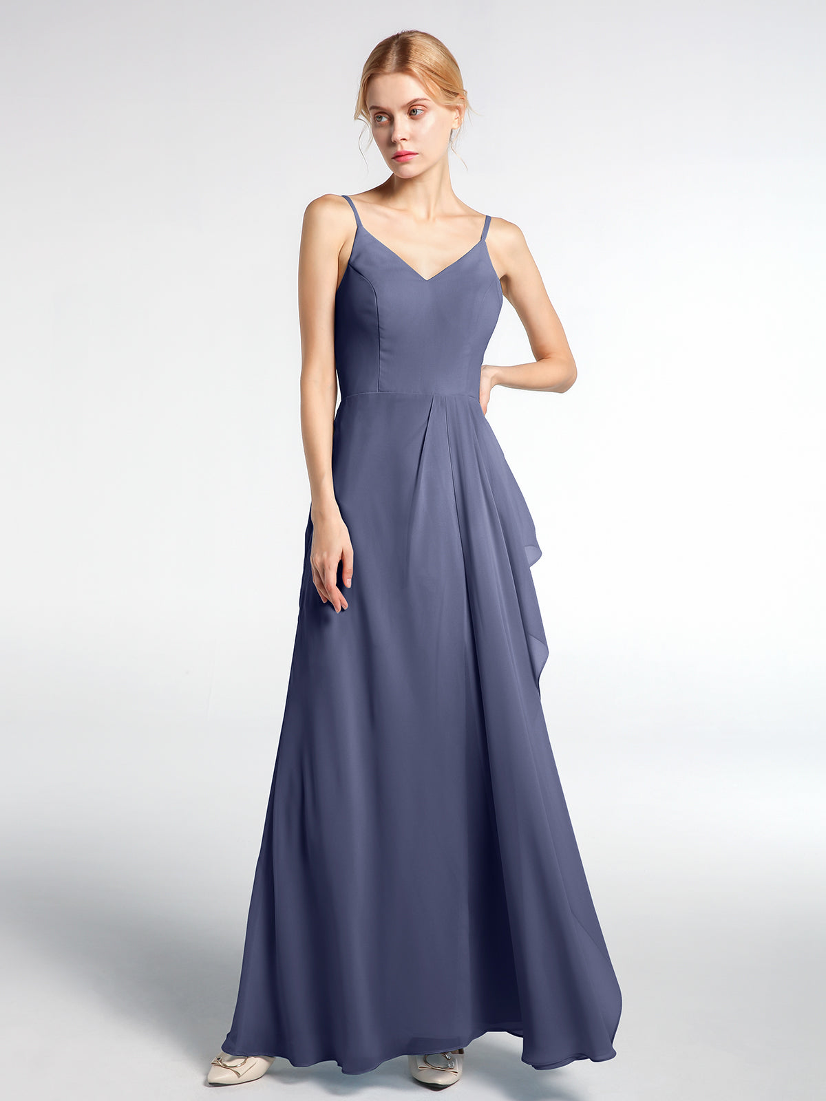 Chiffon And Lace Halter Maxi Dresses Stormy