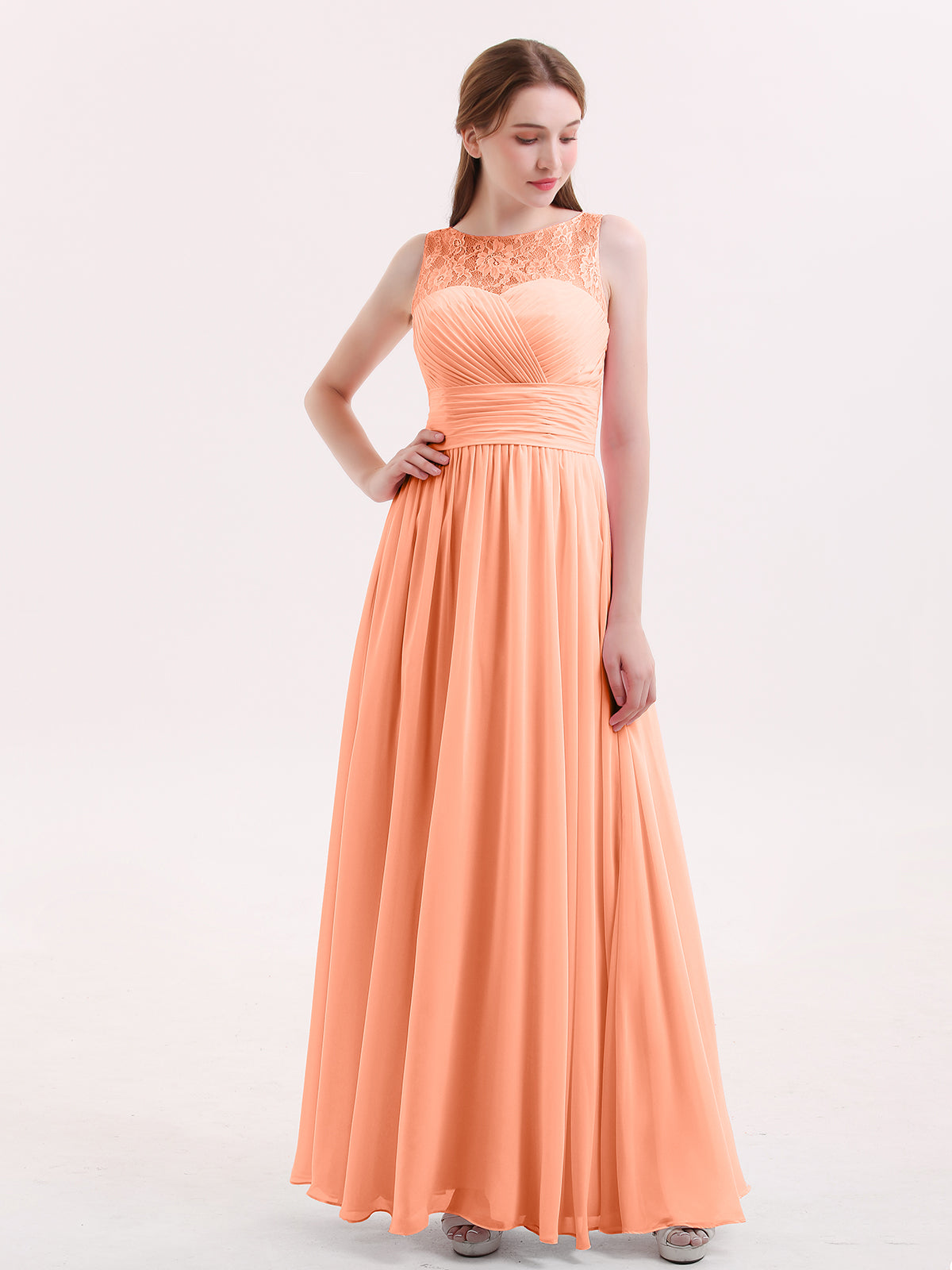 One Shoulder Sleeveless Lace Dress With Sash Papaya Plus Size main image 1