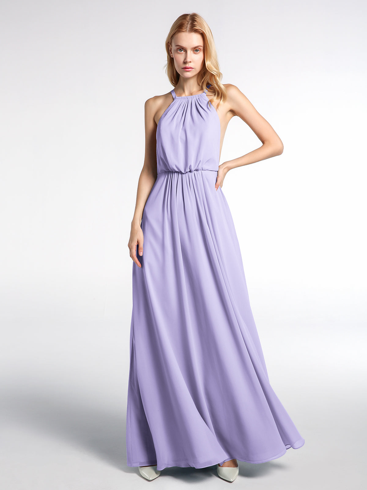 Low Back Sexy Long Dresses with Slit Lilac Plus Size