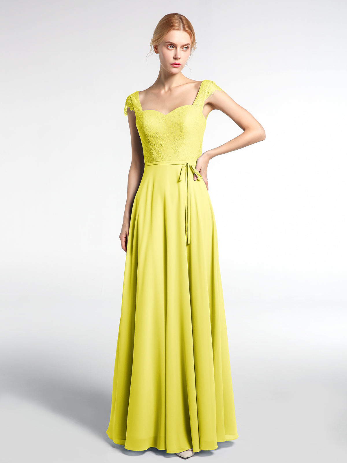 Short Chiffon Strapless Bridesmaid Gowns Lemon Plus Size main image 1