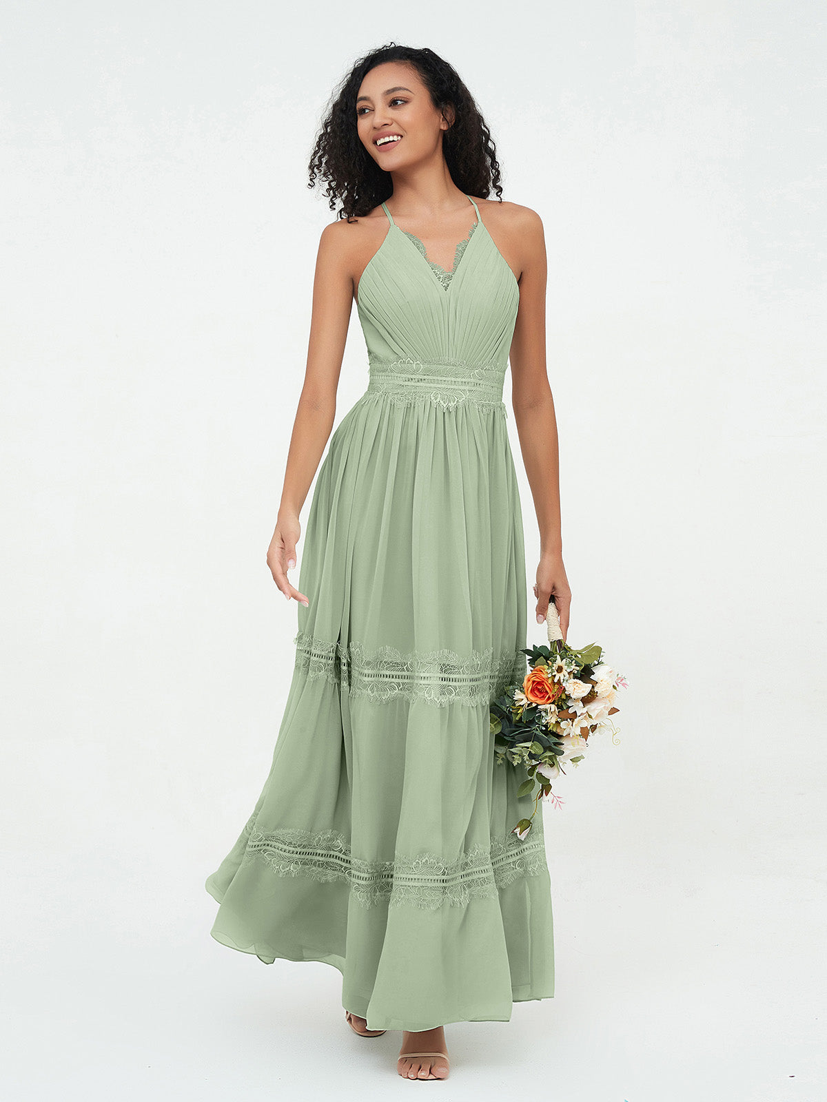 Sage boho cheap dress