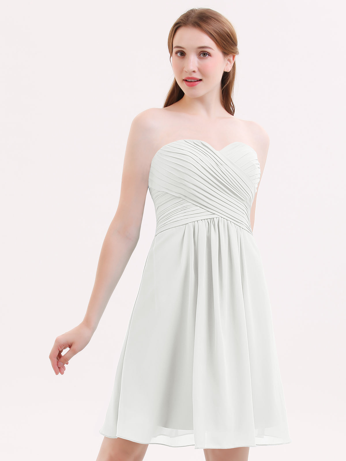 BABARONI Short Strapless Bridesmaid Dress with Sweetheart-Ivory Plus Size, Ivory / US18 BABARONI Short Strapless Bridesmaid Dress with Sweetheart-Ivory Plus Size, Ivory / US18