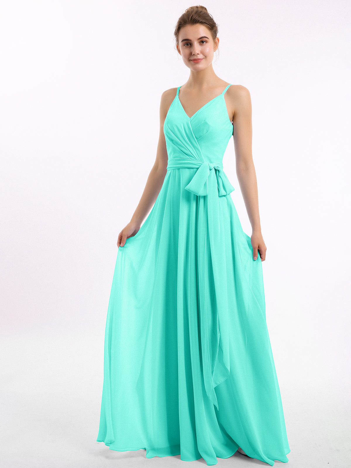 Strapless Chiffon Full Length Gowns Spa Plus Size
