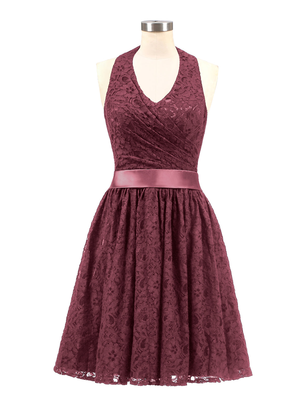 One Shoulder Long Chiffon Bridesmaid Gown Cabernet Plus Size