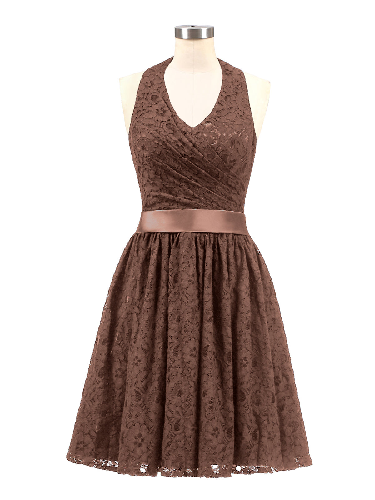 Strapless Sweetheart Neck Short Dresses Chocolate Plus Size