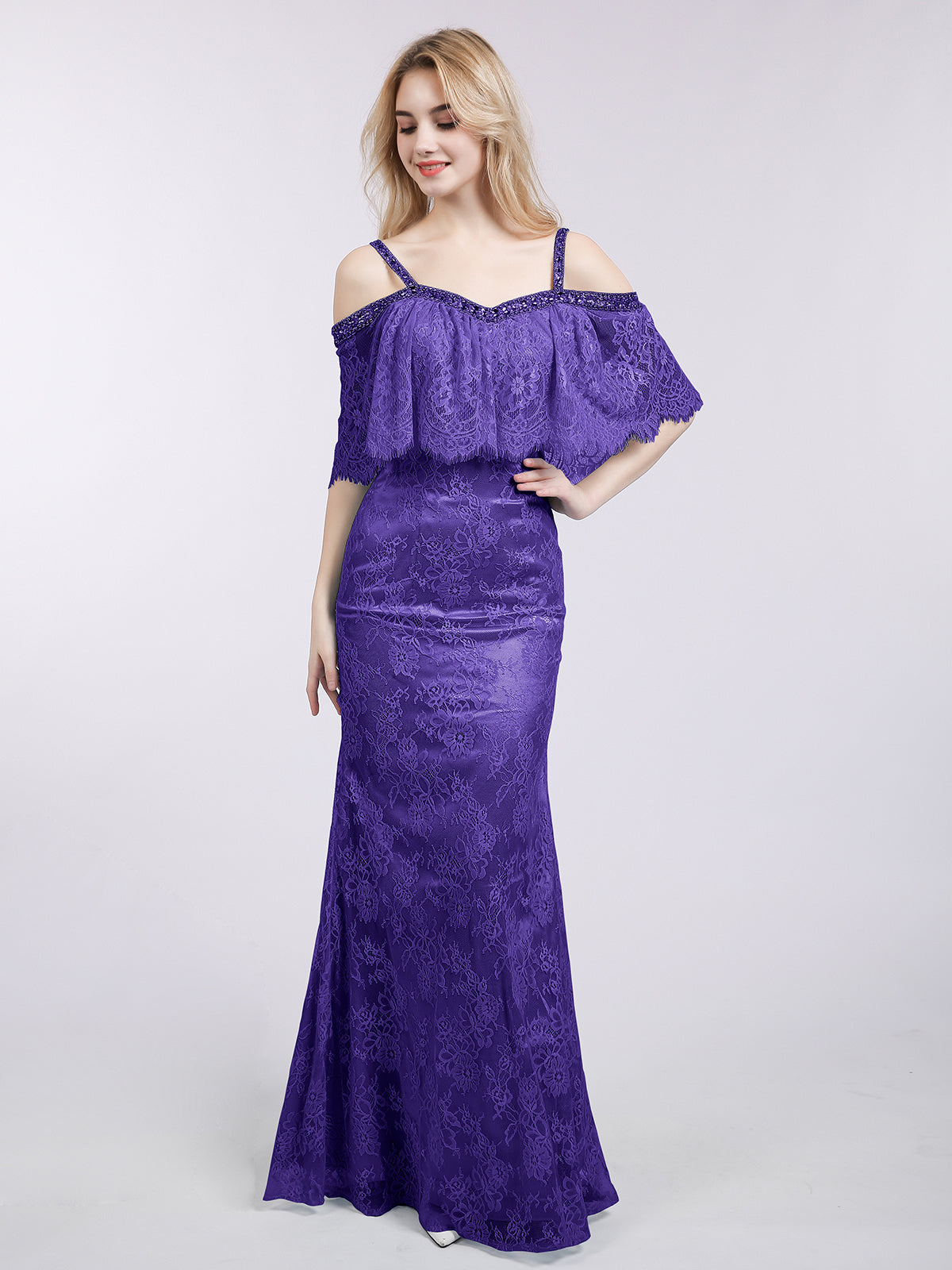 Empire Bridesmaid Gown with Spaghetti Strap Sage Plus Size