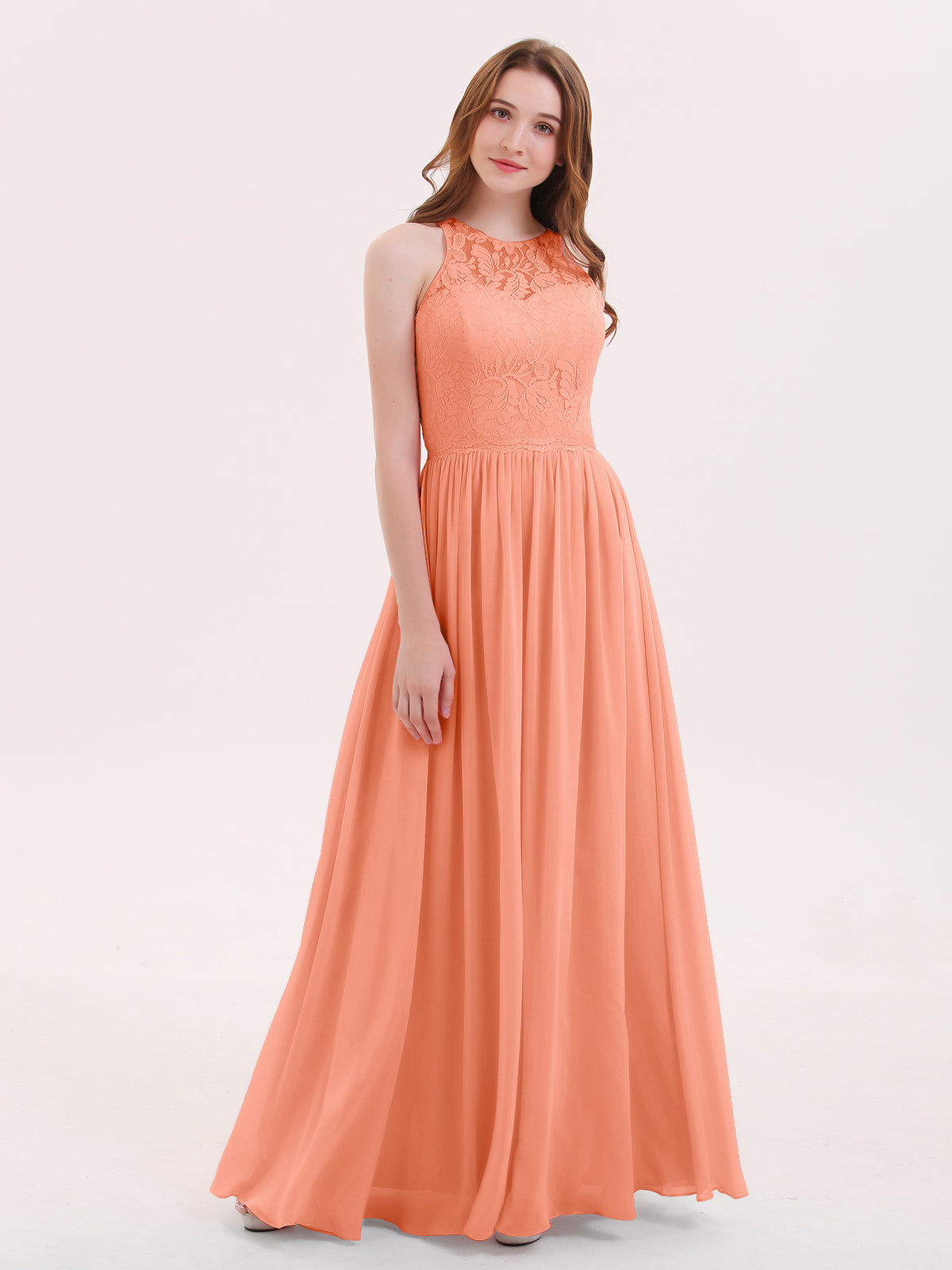 Lace Top Chiffon BUTTON Long Dresses Sunset Plus Size