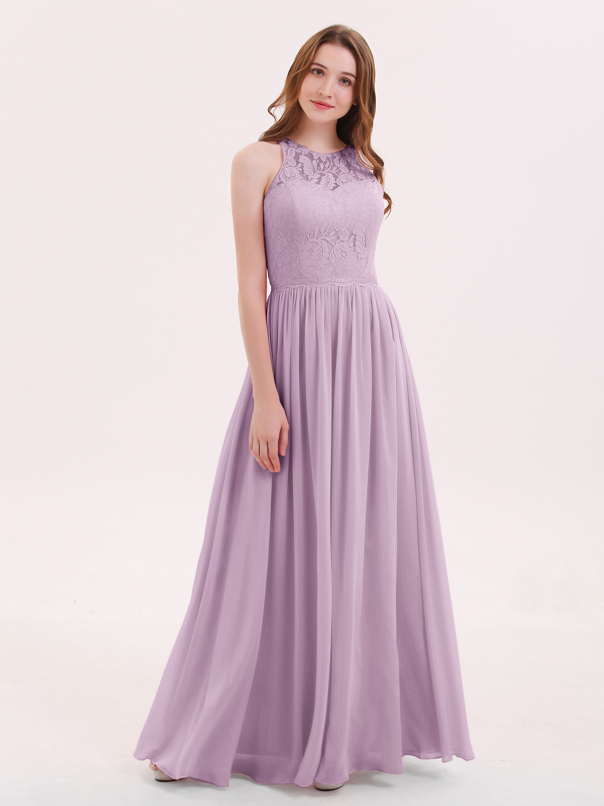 One Shoulder Short Dresses with Lace Bodice Wisteria main image 0
