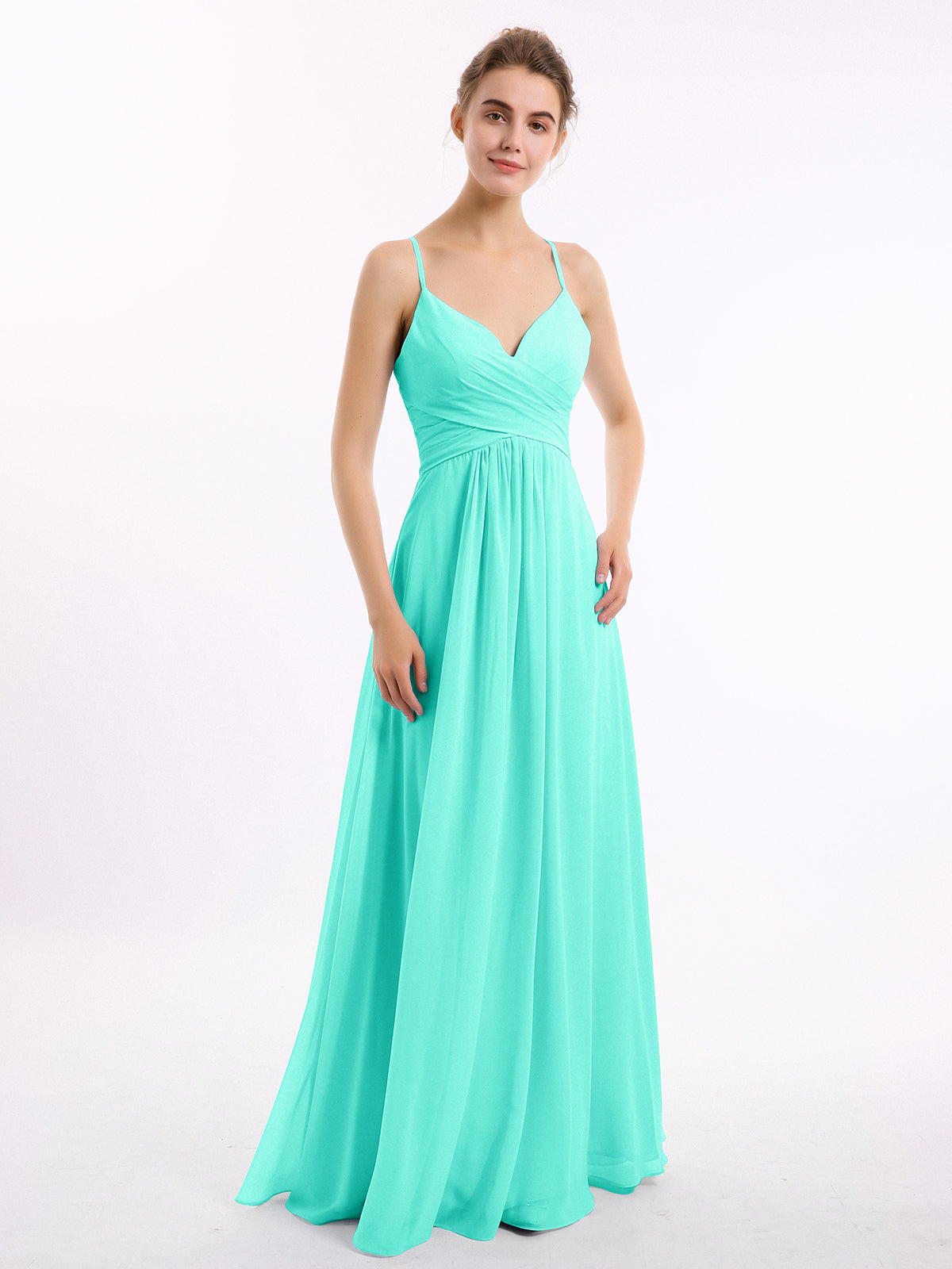 Strapless Chiffon Full Length Gowns Spa main image 1