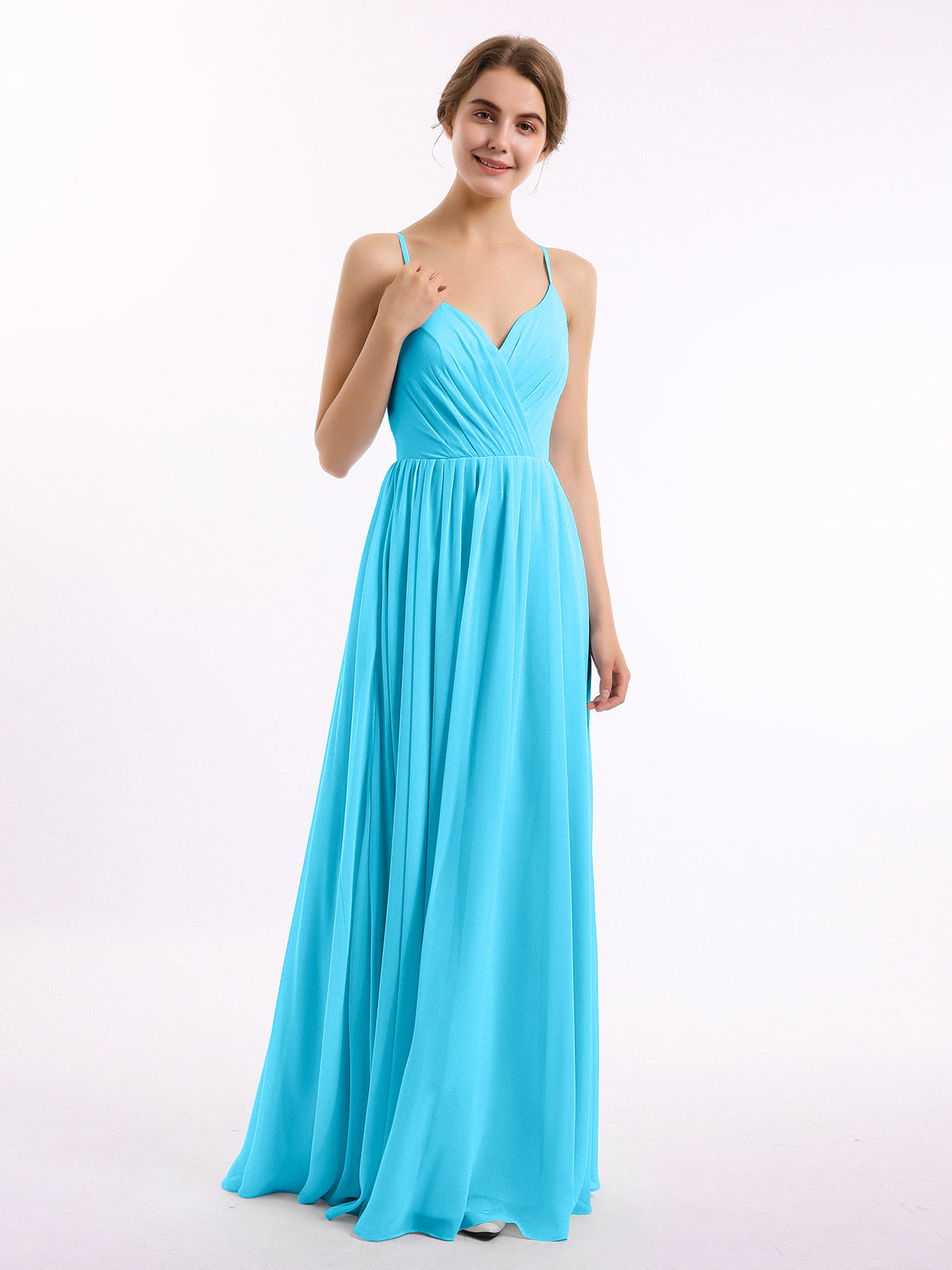 Long Halter Chiffon Dresses of Bridesmaid Pool