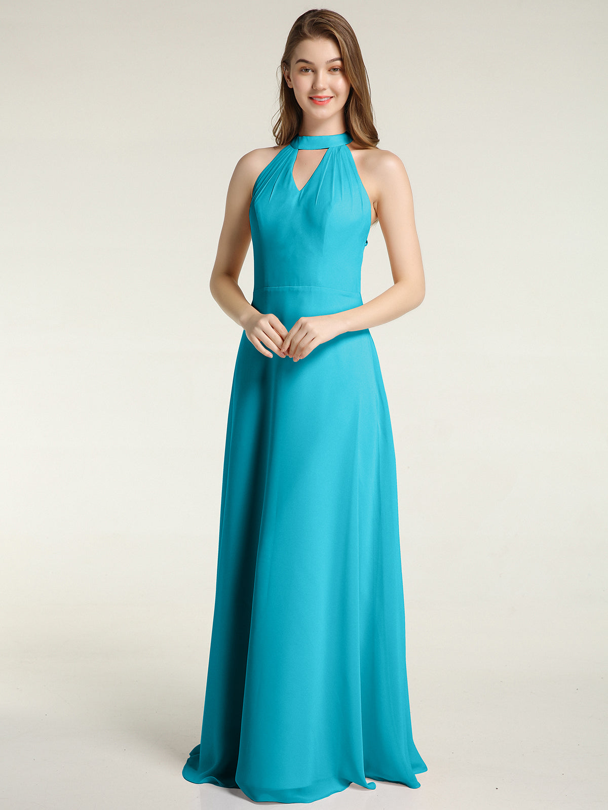 Long Chiffon Strapless Dresses with Sweetheart Jade Plus Size main image 1