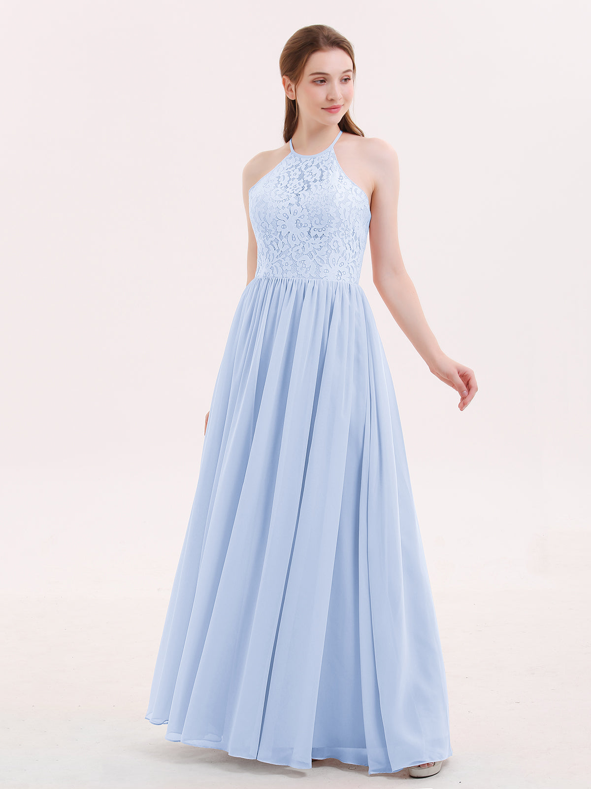 Strapless Satin Long Dresses with Pockets Sky Blue Plus Size