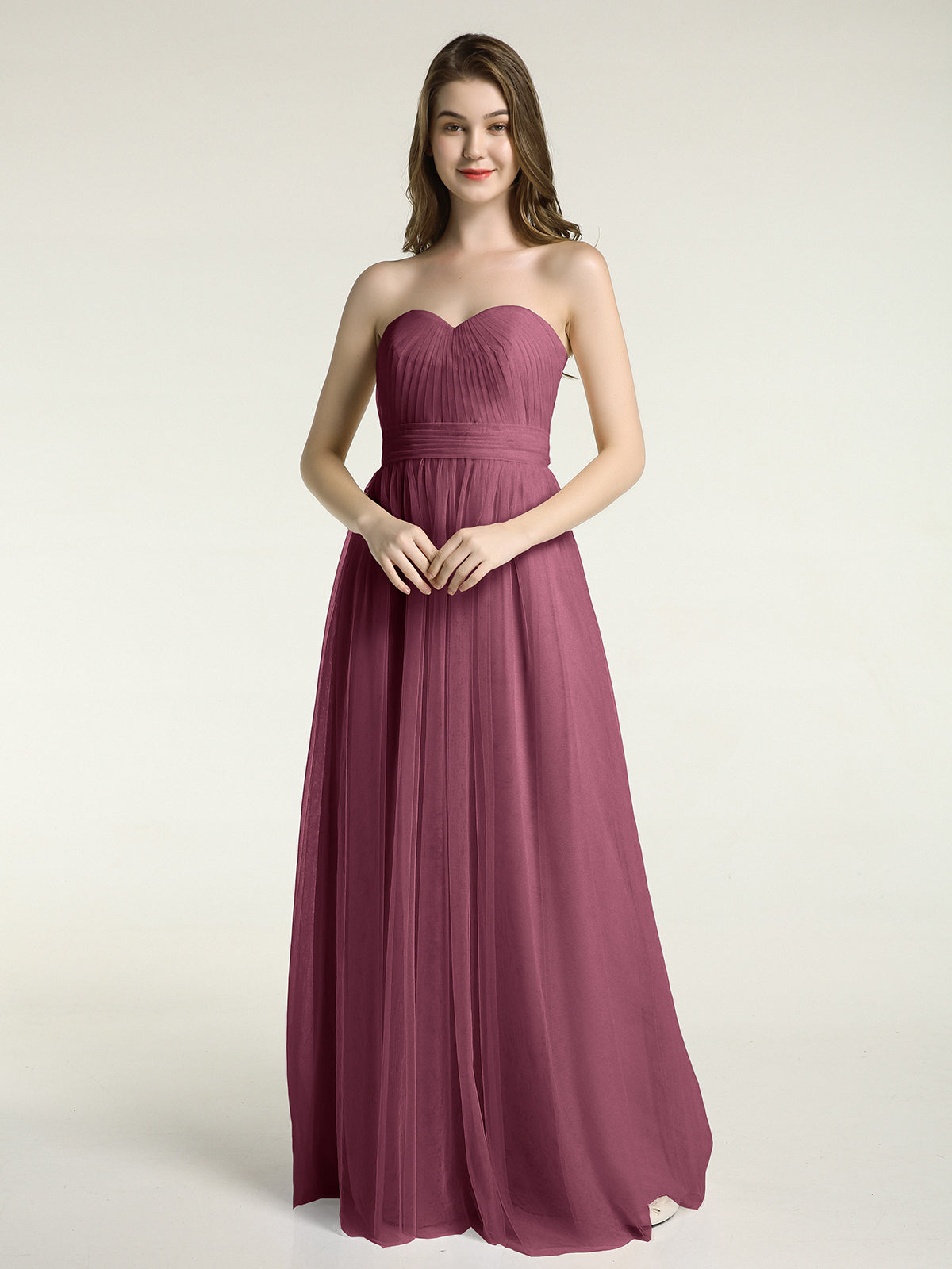 Full Length Chiffon Dresses with Bow Mulberry Plus Size main image 0