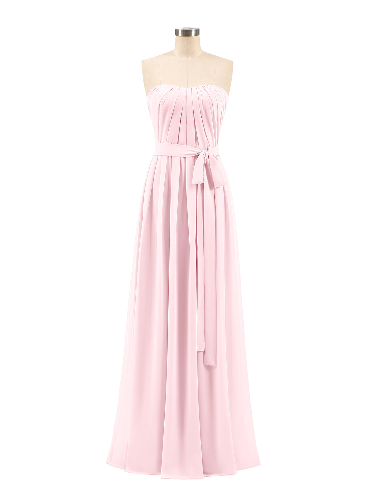 Short Halter Chiffon Bridesmaid Gown Blushing Pink Plus Size