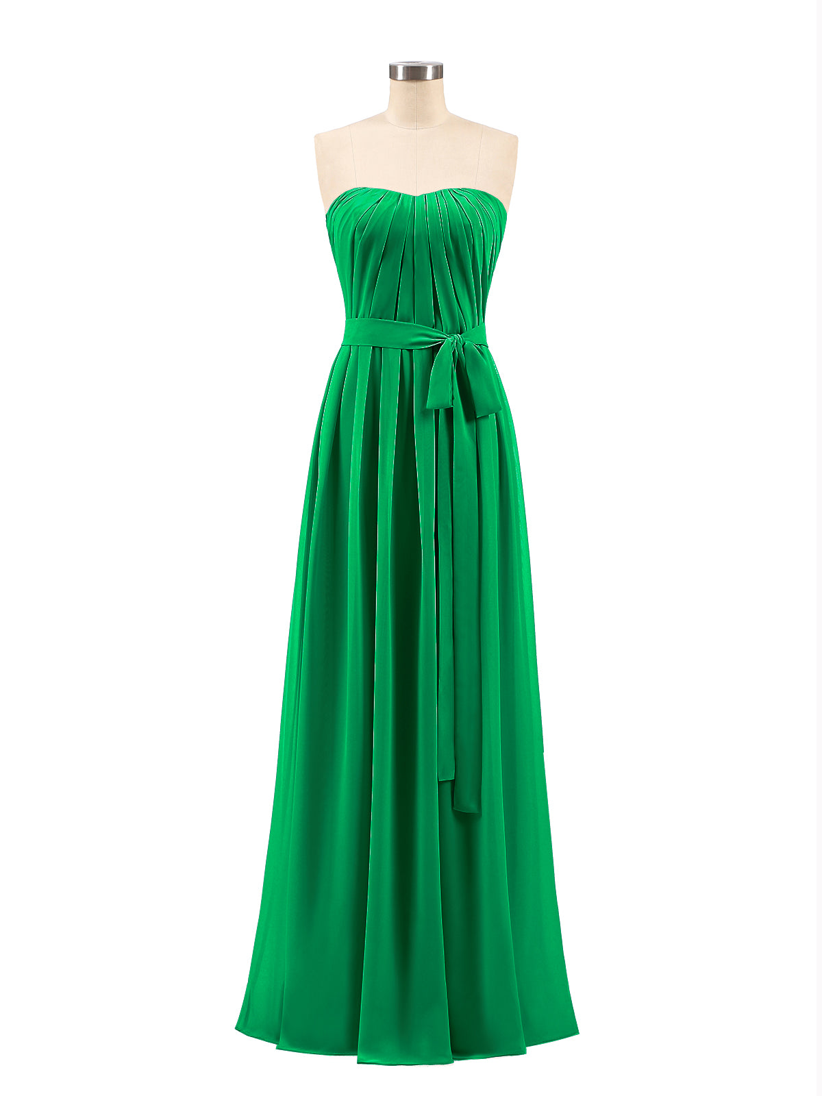 Chiffon Strapless Dresses with Sweetheart Emerald Plus Size