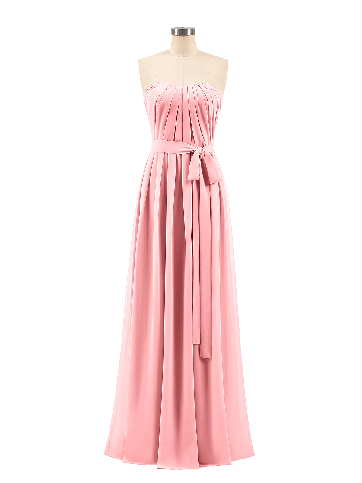 Simple Chiffon Bridesmaid Dress with Slit Flamingo main image 1