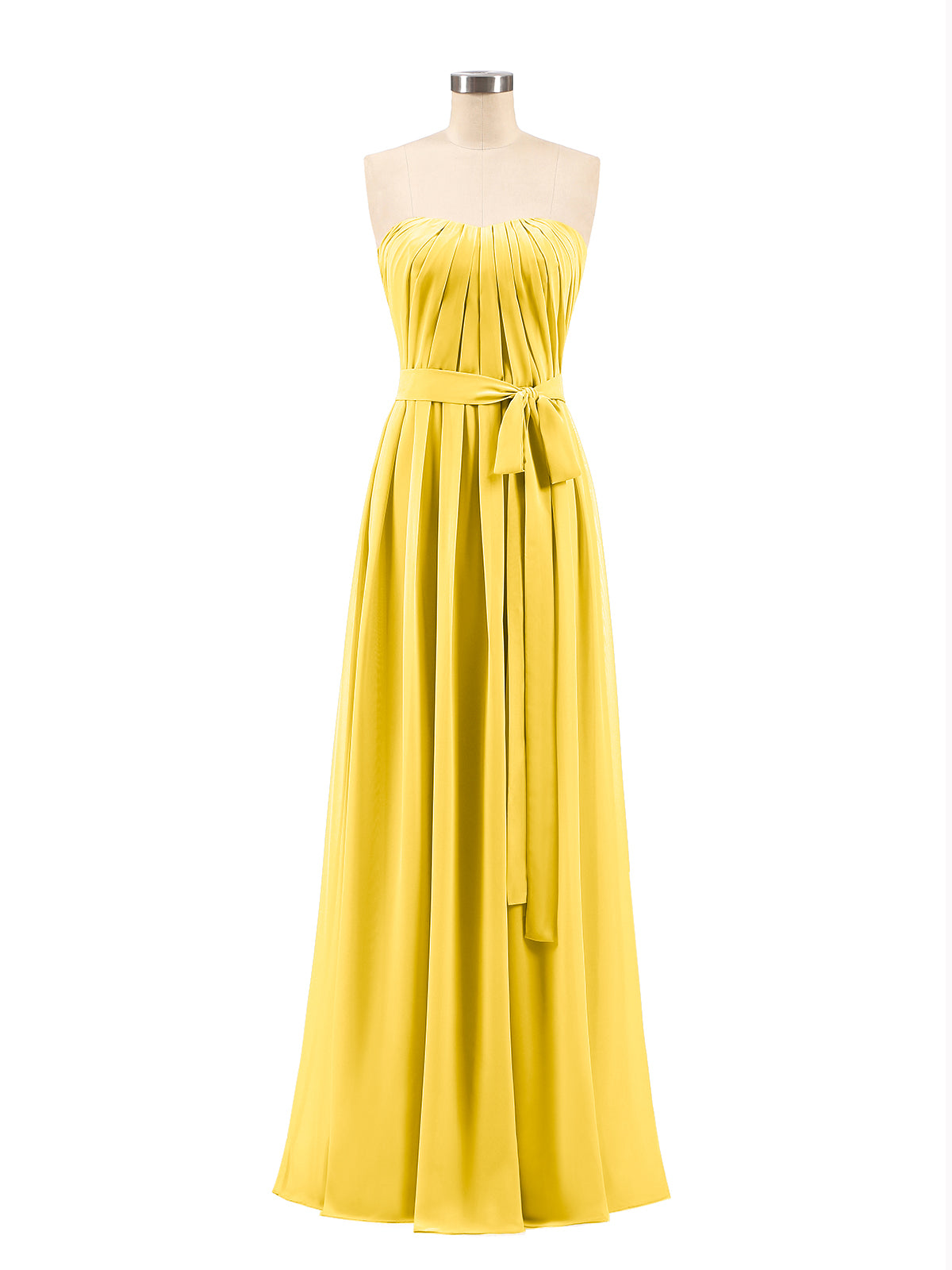 BABARONI Chiffon Strapless Bridesmaid Gown with Sash-Marigold Plus Size, Marigold / US18 BABARONI Chiffon Strapless Bridesmaid Gown with Sash-Marigold Plus Size, Marigold / US18