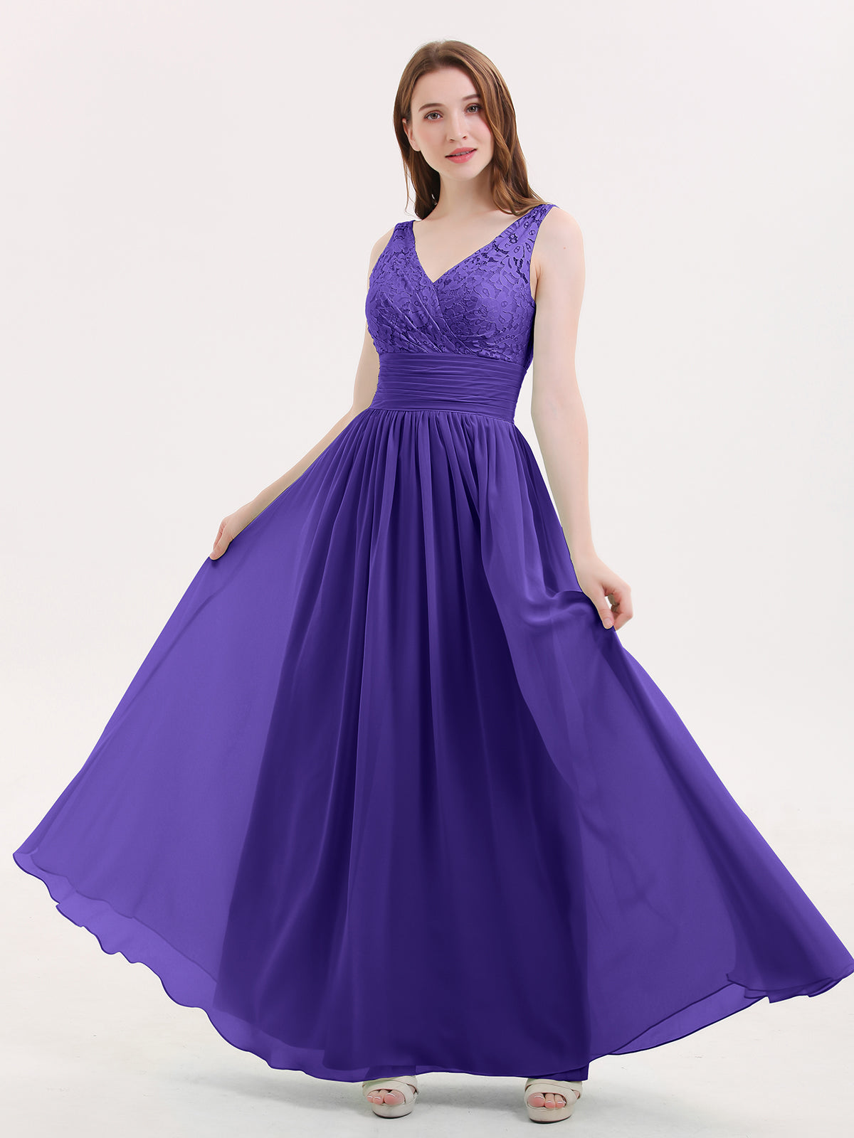 BABARONI Lace and Chiffon Dresses with Open Back-Regency Plus Size, Regency / US18 BABARONI Lace and Chiffon Dresses with Open Back-Regency Plus Size, Regency / US18