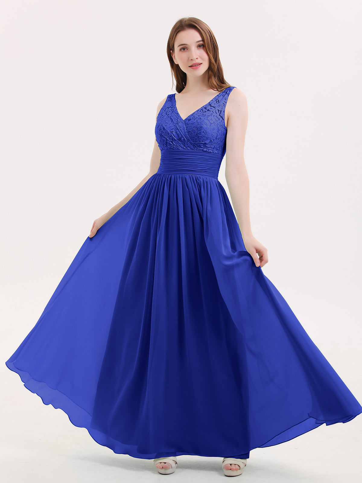 blue satin maxi dress BLUE SAPPHIRE Satin Maxi Dress with Cut Out Long Sleeves